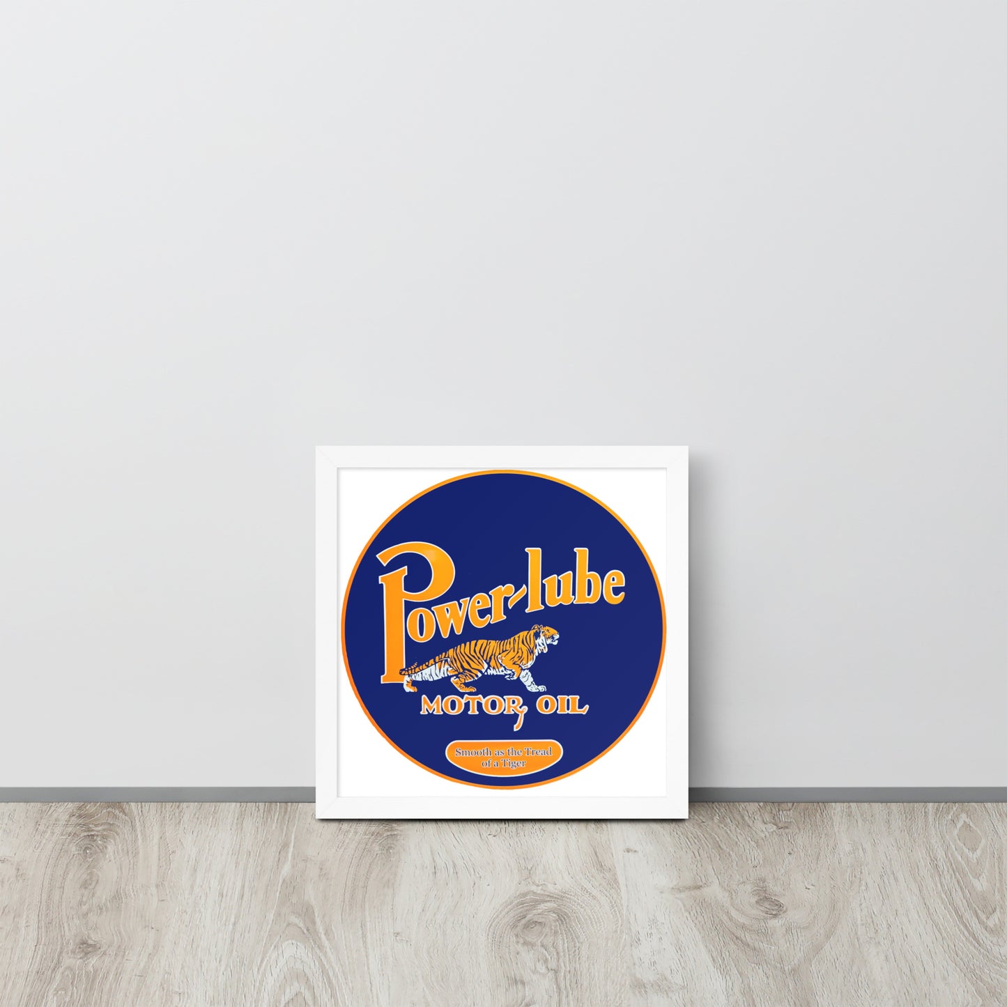 Retro Oil Sign PowerLube Framed poster