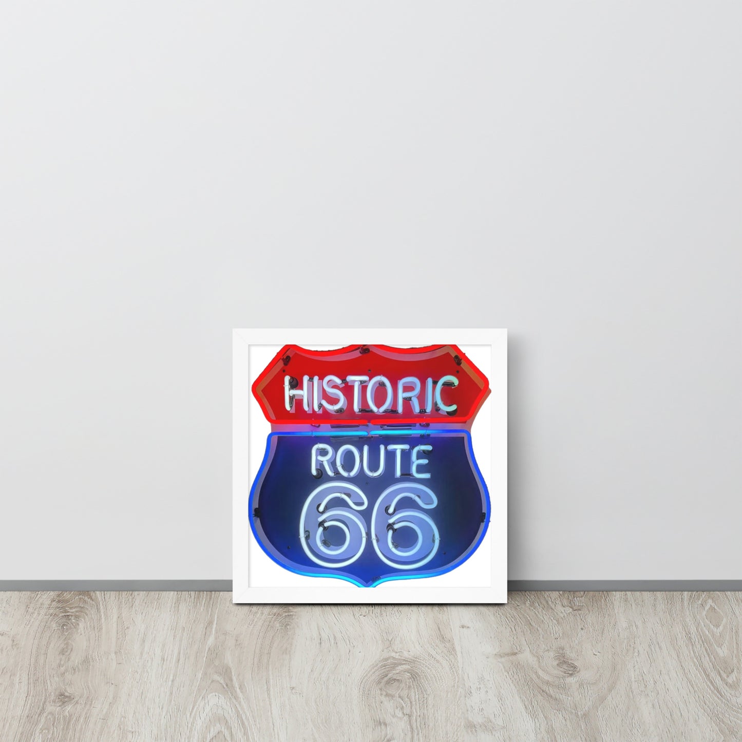 Vintage Route 66 Neon Style Framed poster