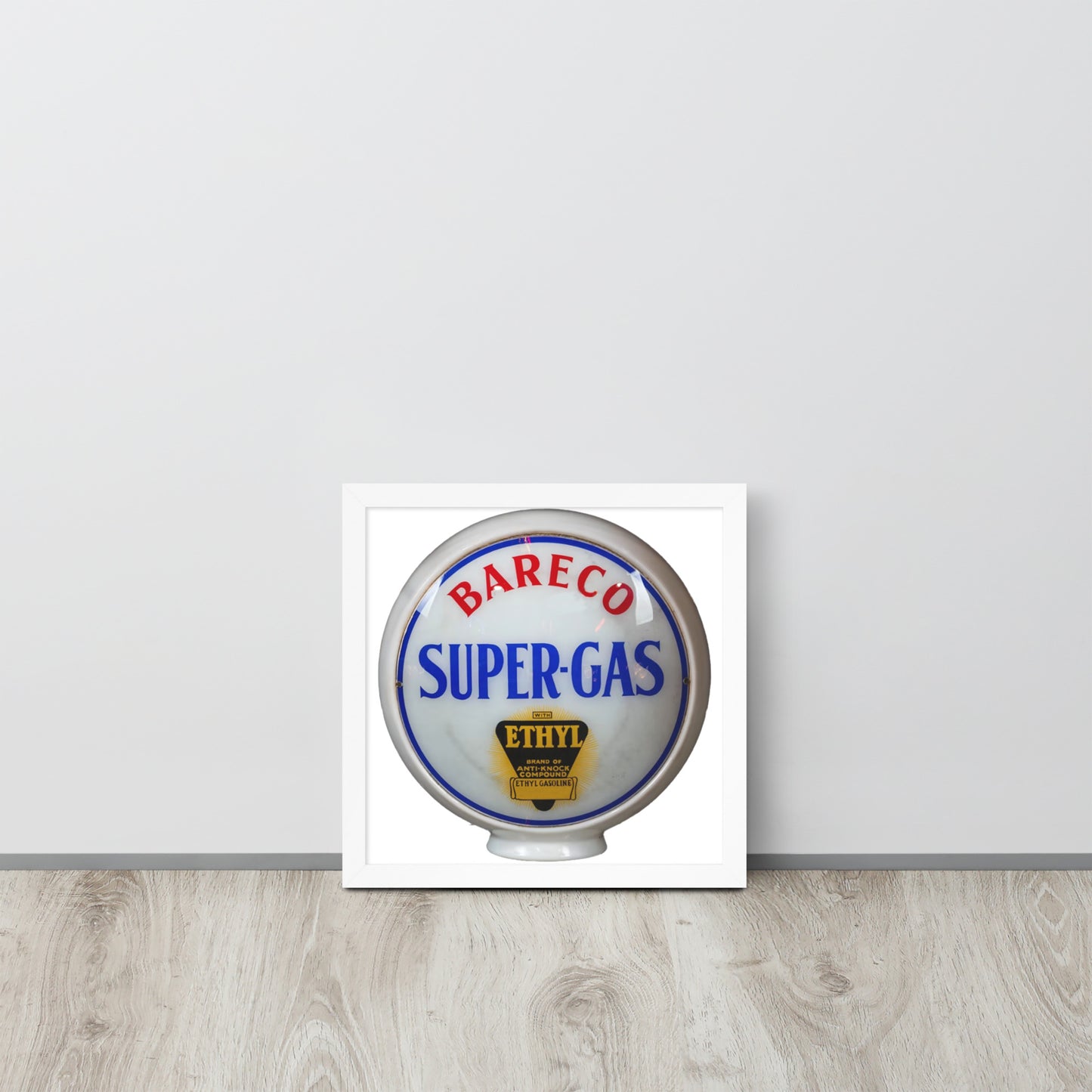 Retro Super Gas Globe Style Framed poster