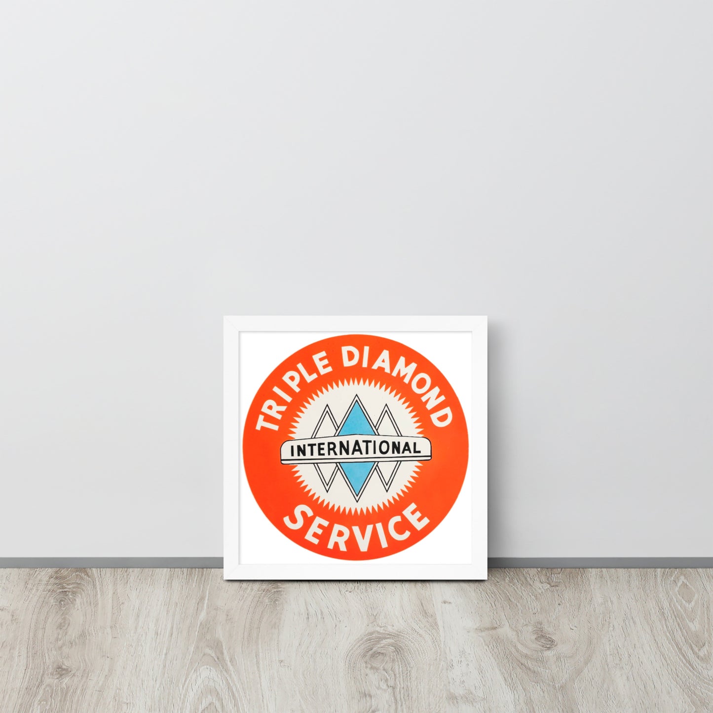 Triple Diamond Service Tin Style Framed poster