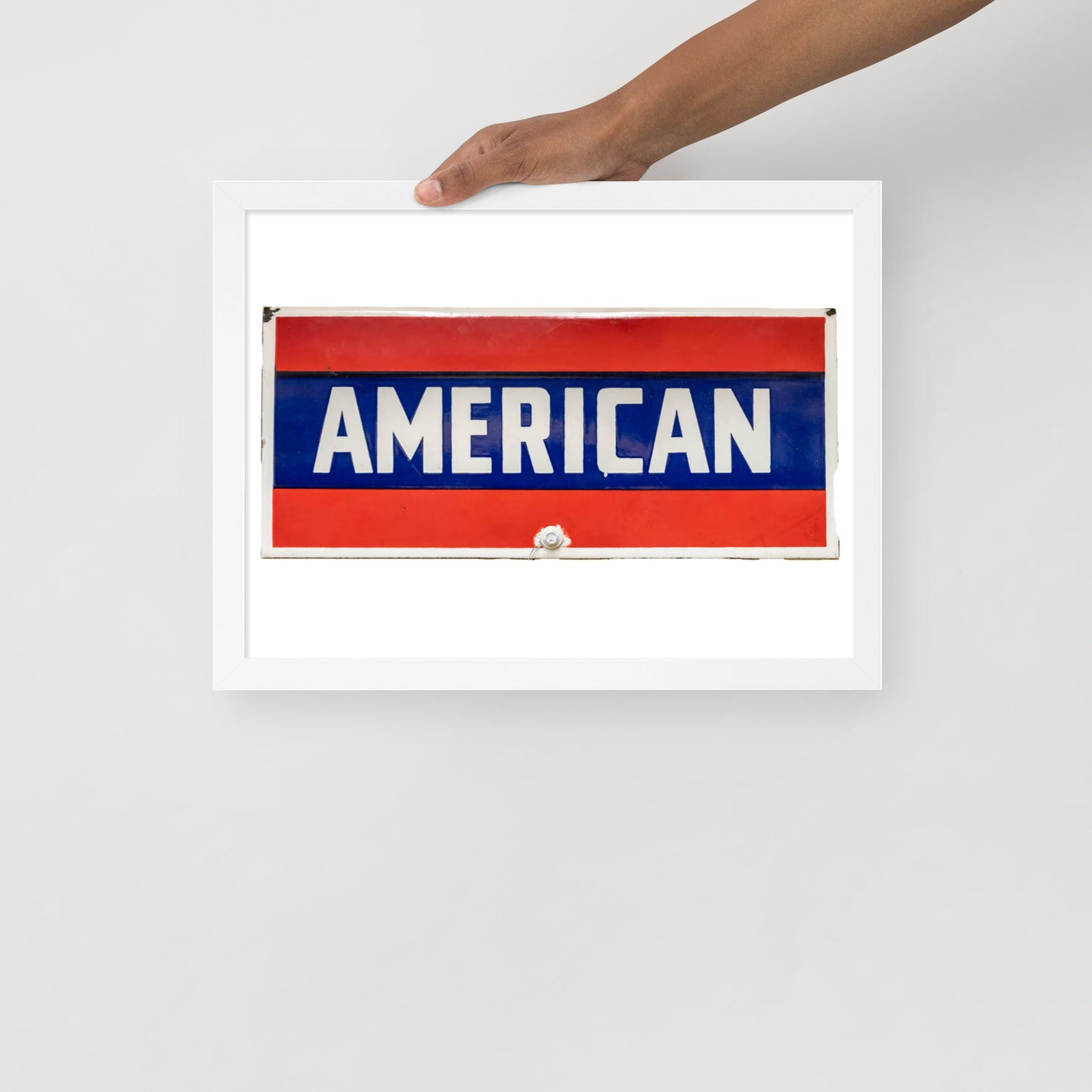 American Sign Porcelain Vintage Style Framed poster