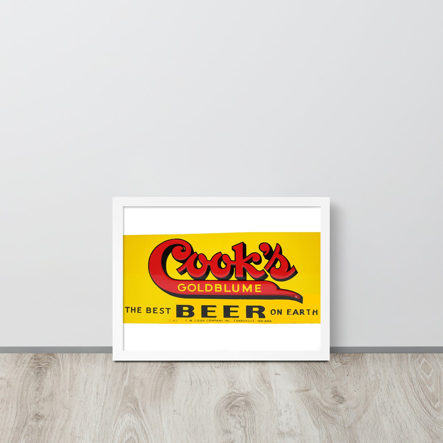 Cooks Beer Vintage Tin Style Framed poster