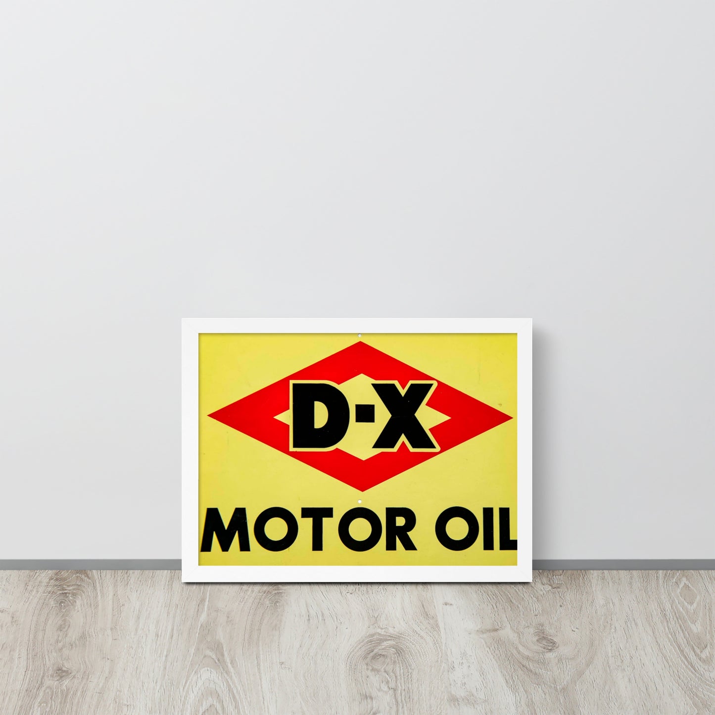 DX Oil Vintage Sign Style Framed poster