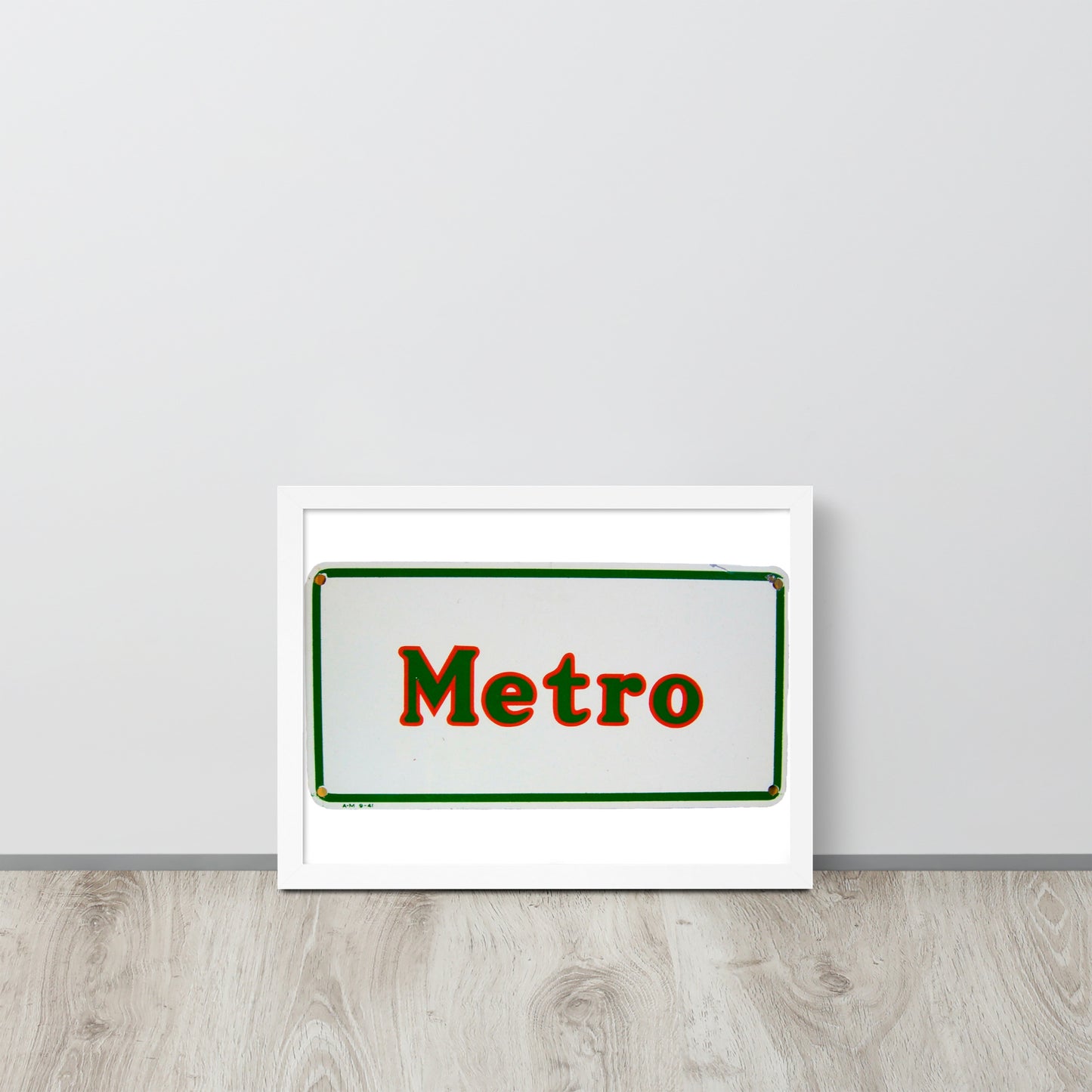 Retro Metro Tin Style Framed poster