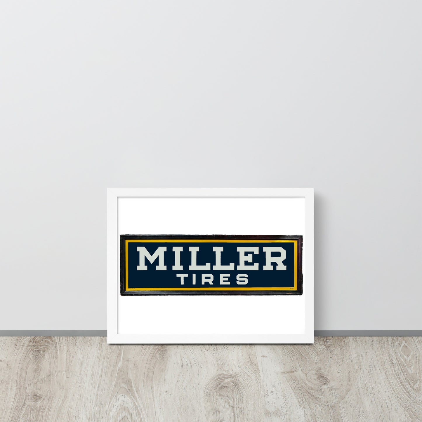 Vintage Miller Tire Sign Framed poster