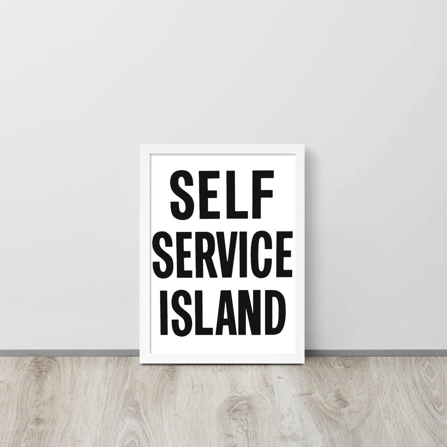 Self Service Island Design Framed poster