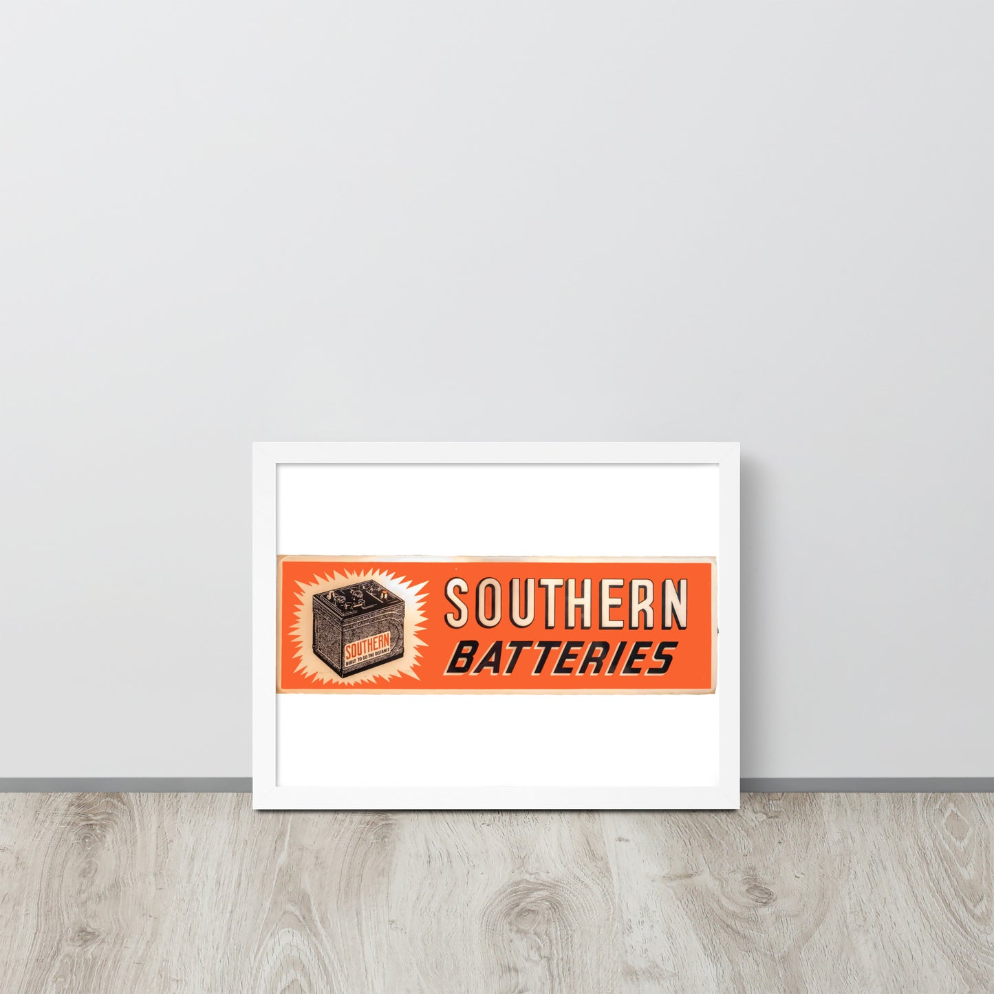 Vintage Porcelain Southern Batteries Framed poster