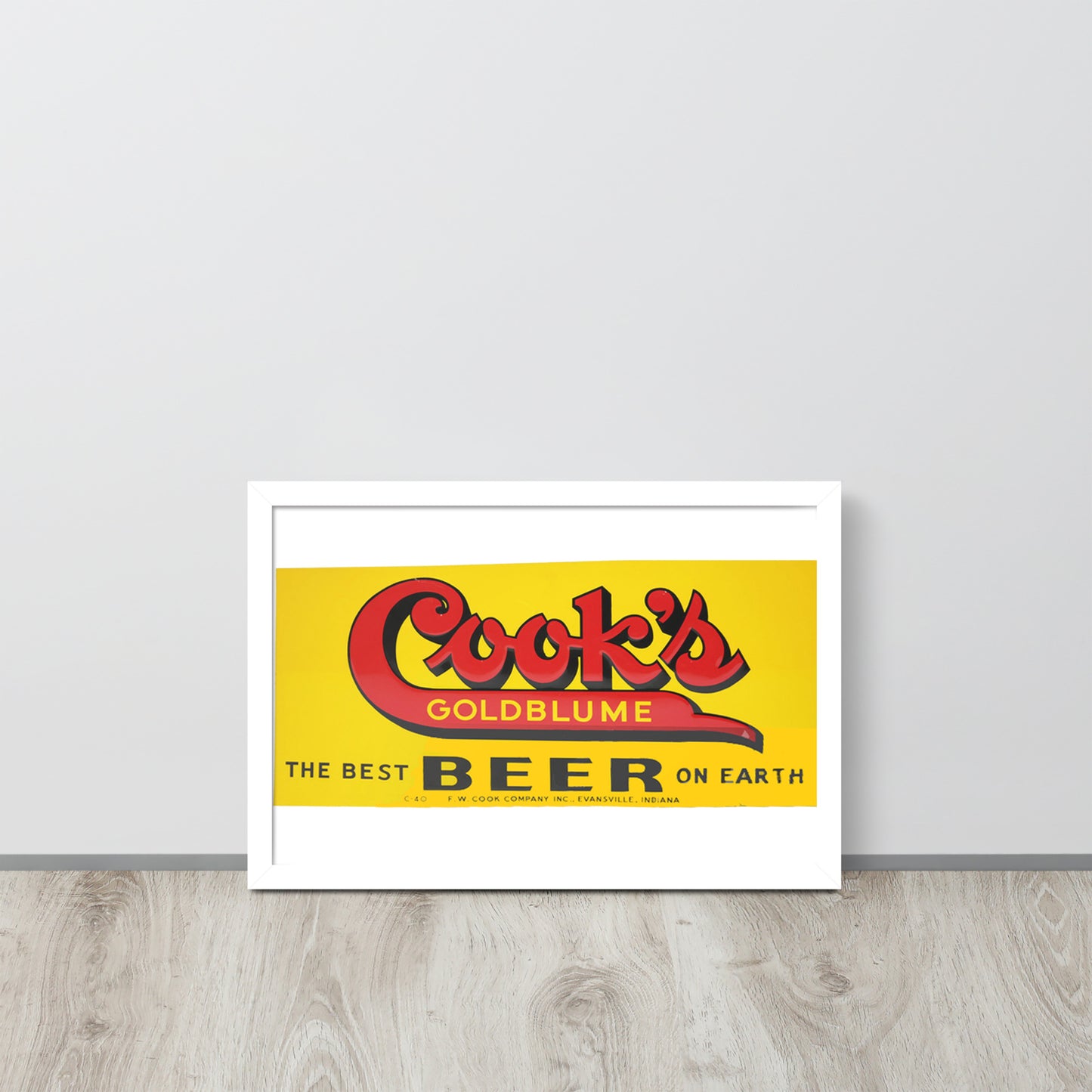 Cooks Beer Vintage Tin Style Framed poster