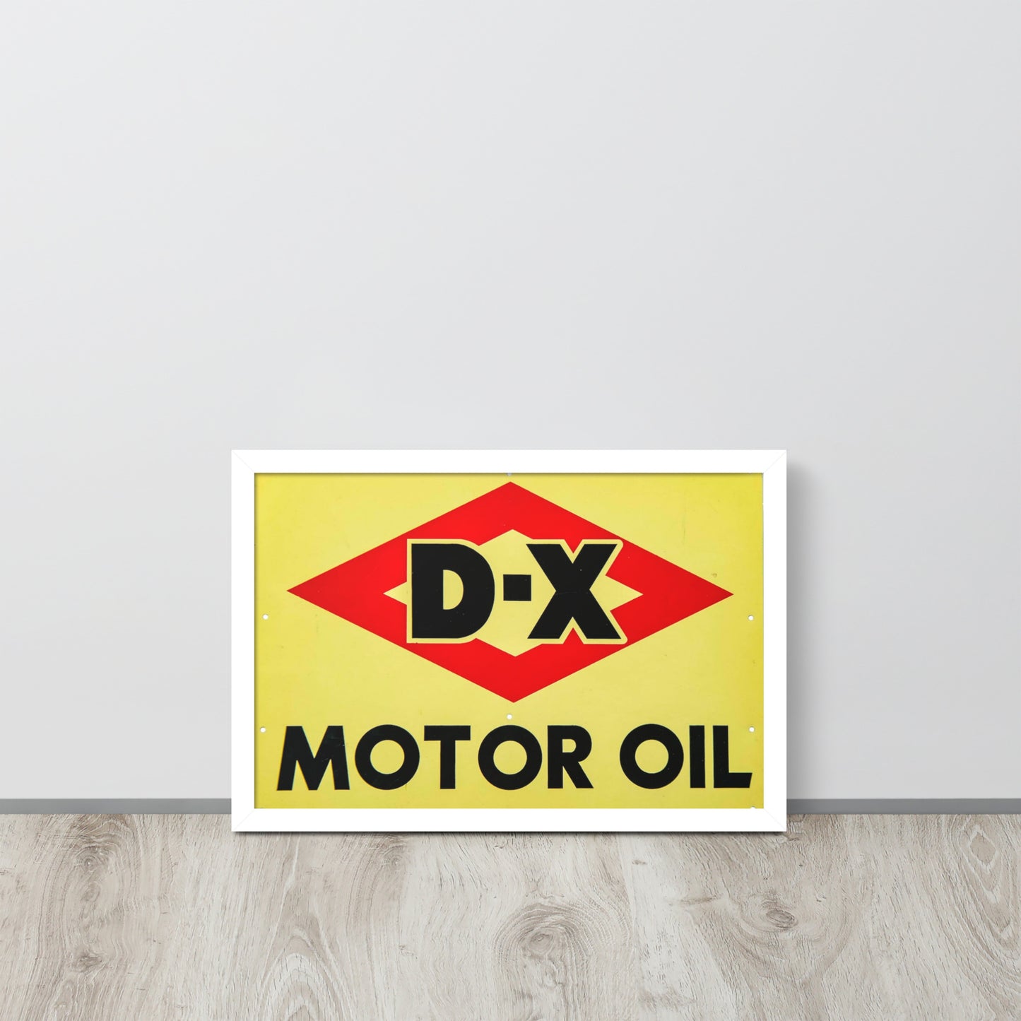 DX Oil Vintage Sign Style Framed poster