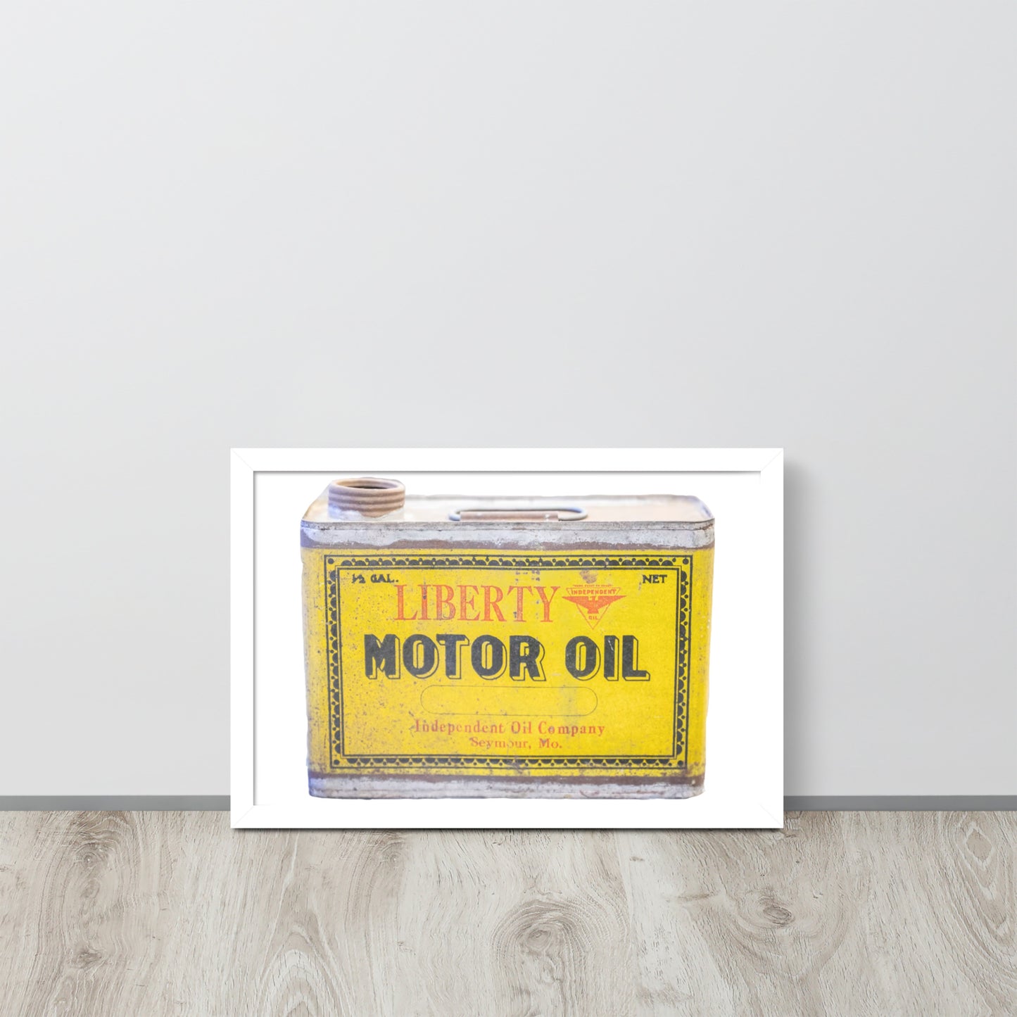 Vintage Patina Oil Can Framed poster