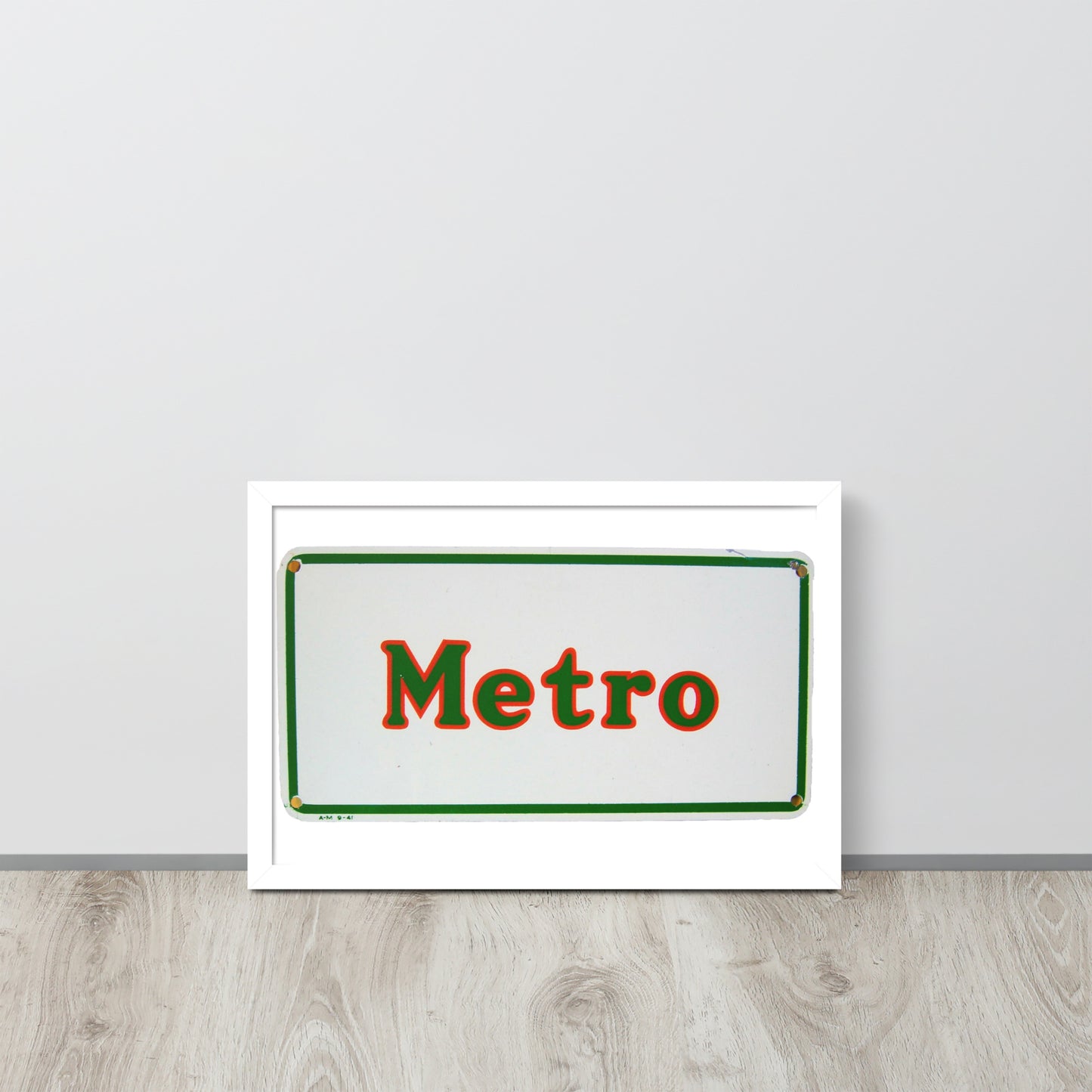 Retro Metro Tin Style Framed poster