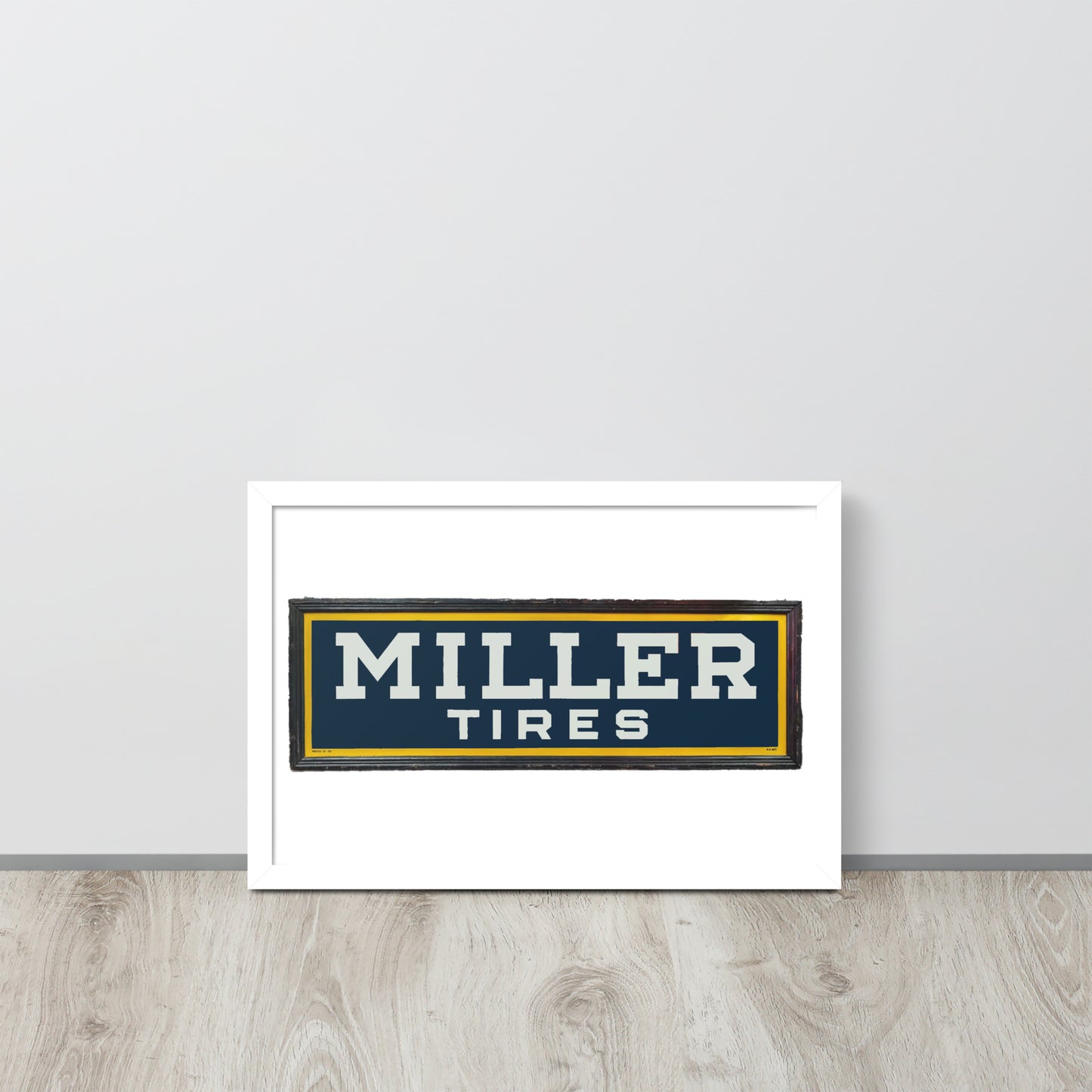 Vintage Miller Tire Sign Framed poster