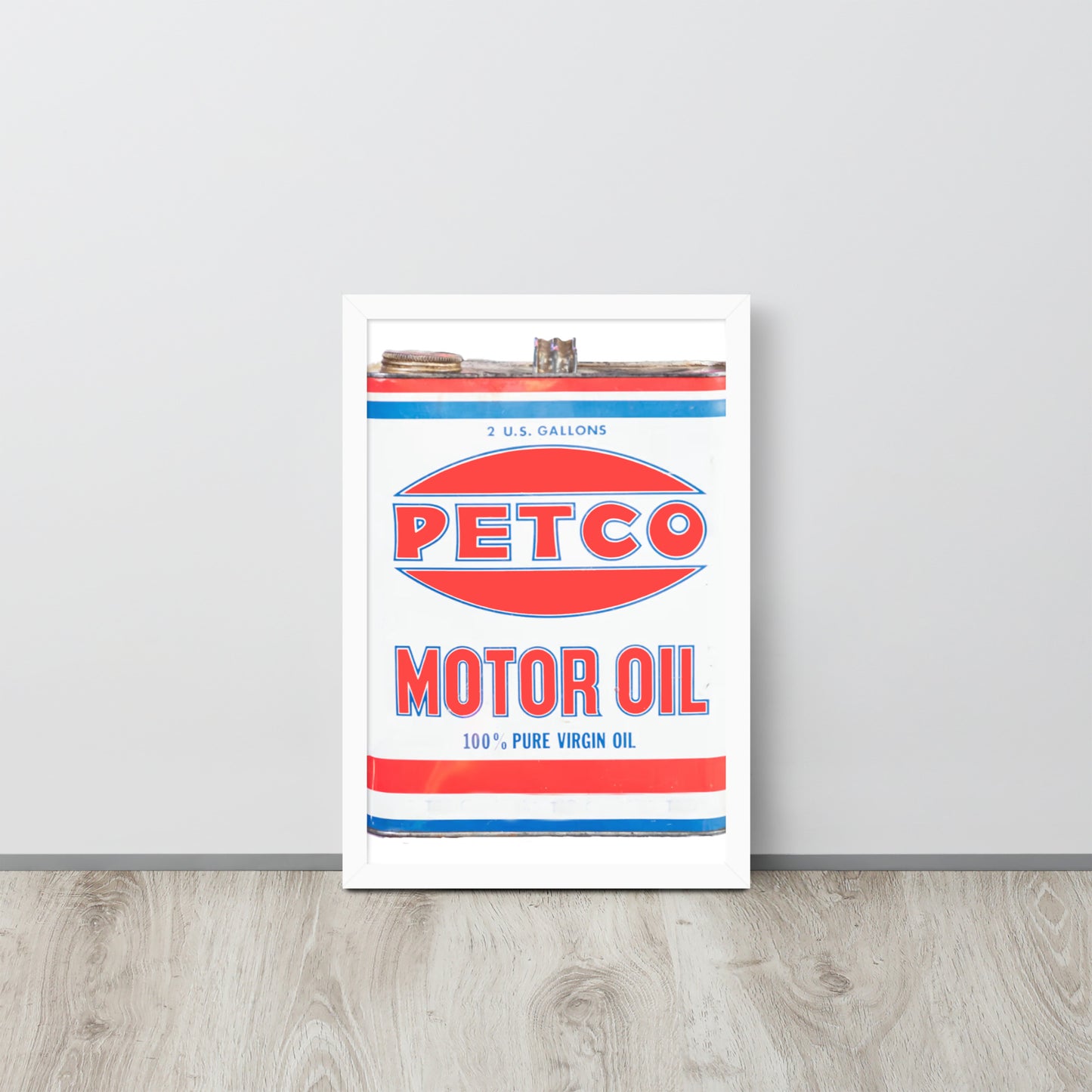 Vintage Petco Oil Can Framed poster