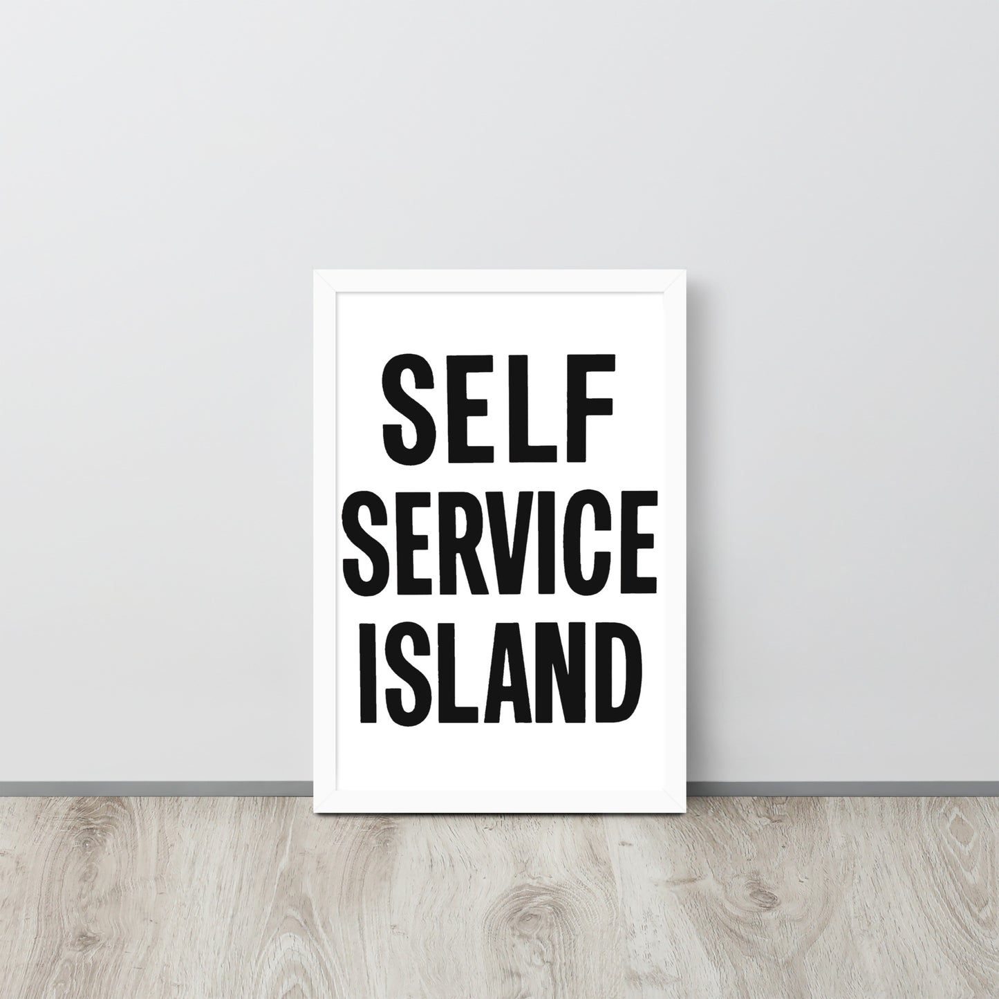 Self Service Island Design Framed poster