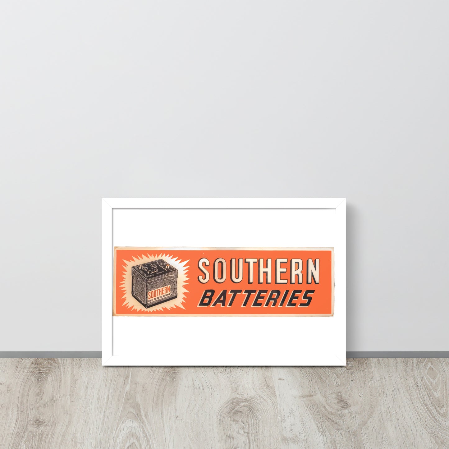 Vintage Porcelain Southern Batteries Framed poster