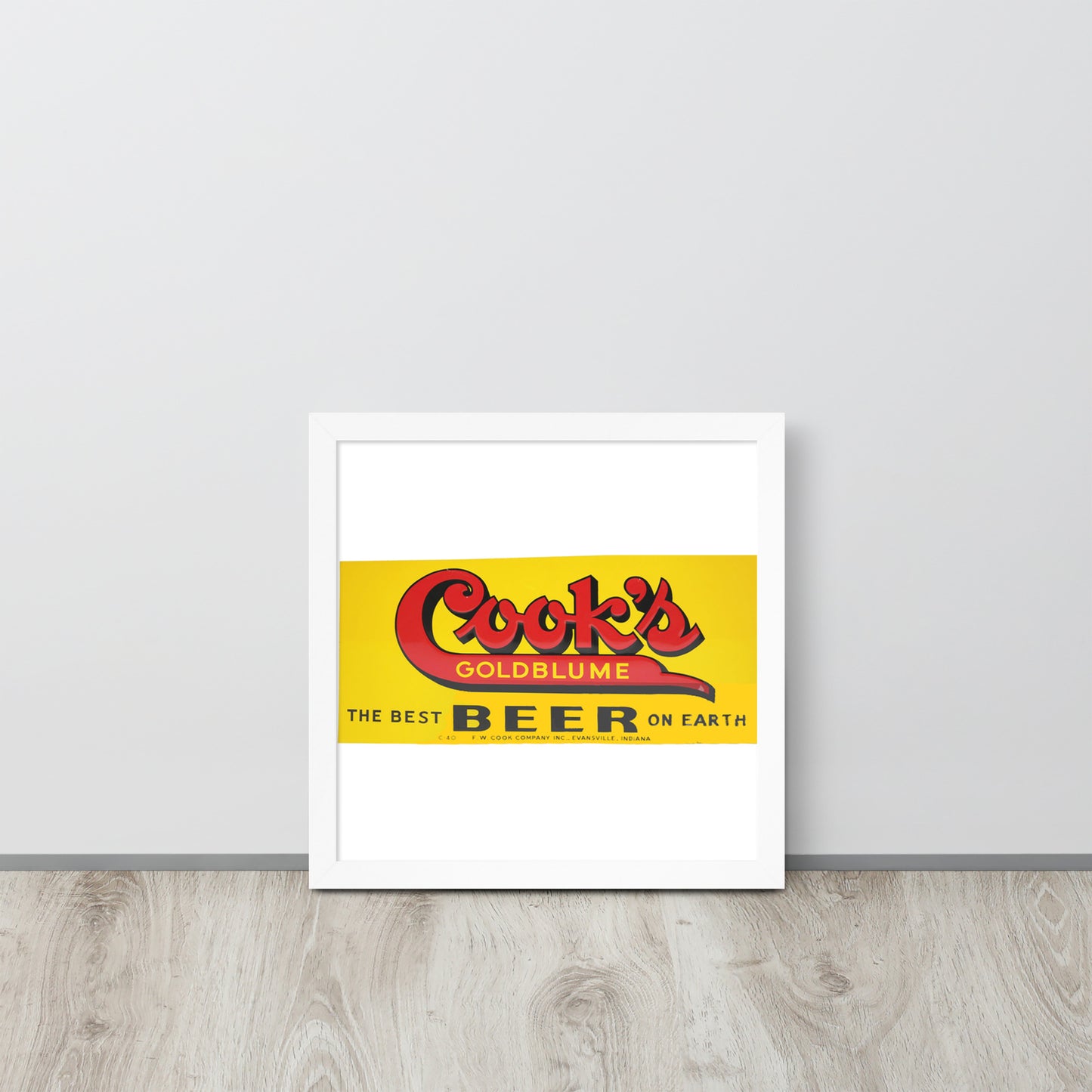 Cooks Beer Vintage Tin Style Framed poster