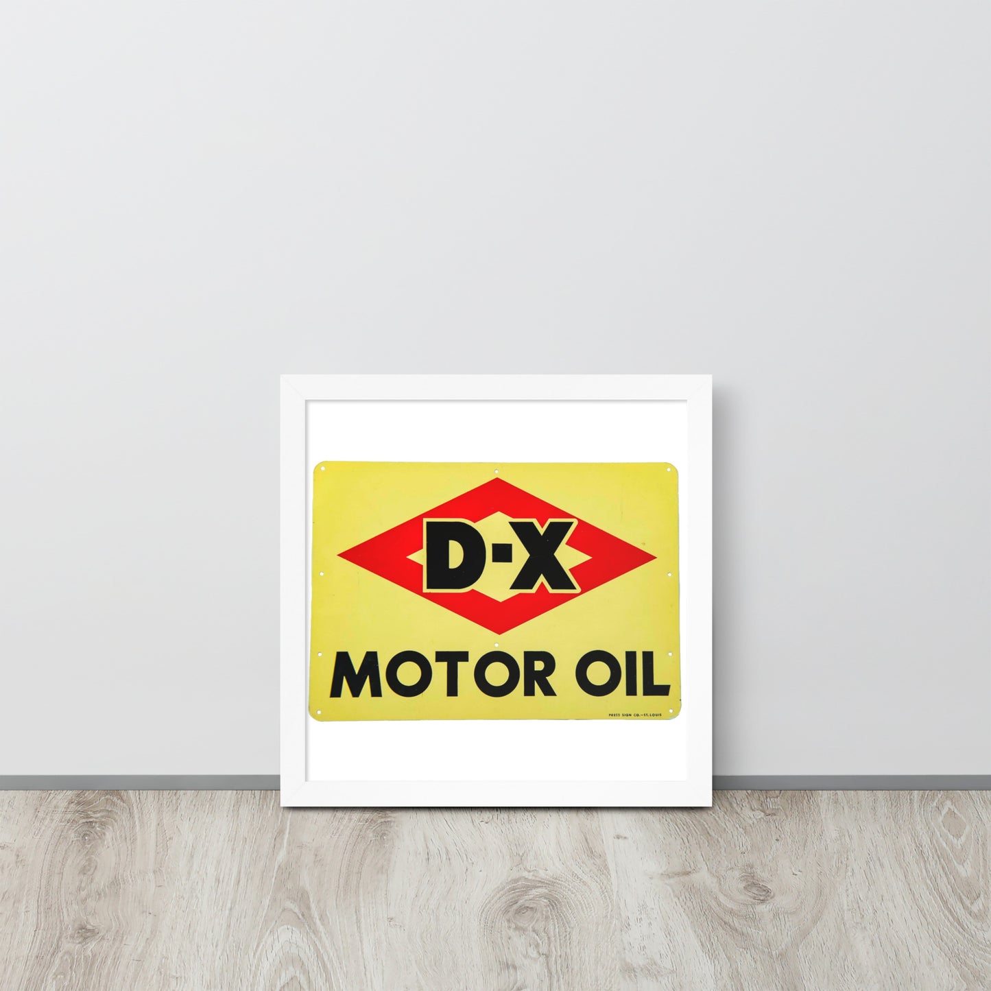 DX Oil Vintage Sign Style Framed poster