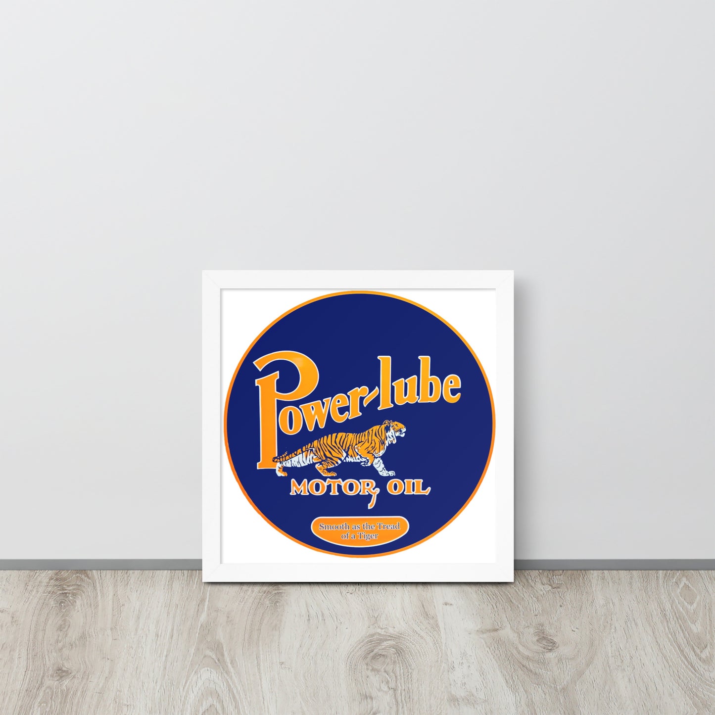 Retro Oil Sign PowerLube Framed poster