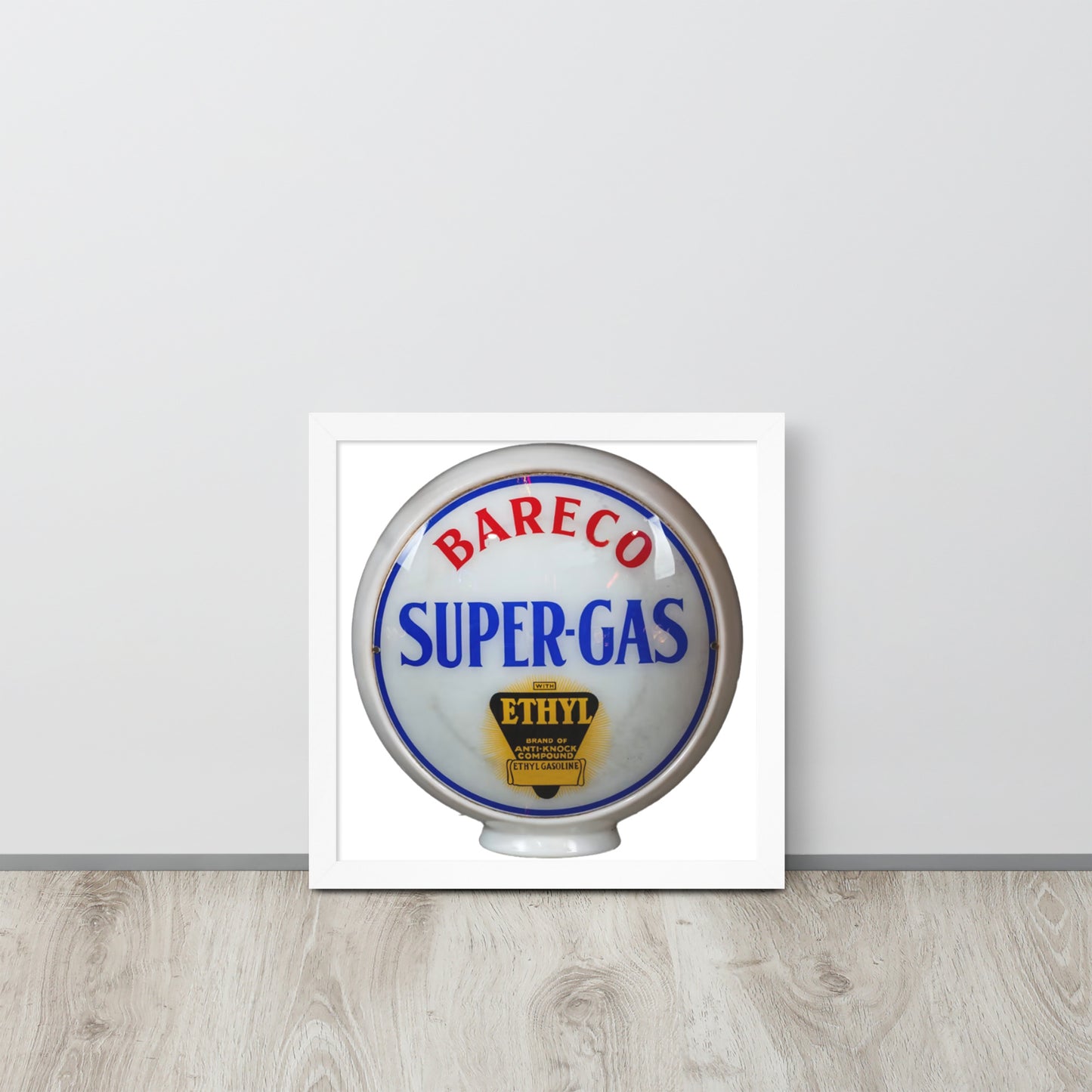 Retro Super Gas Globe Style Framed poster