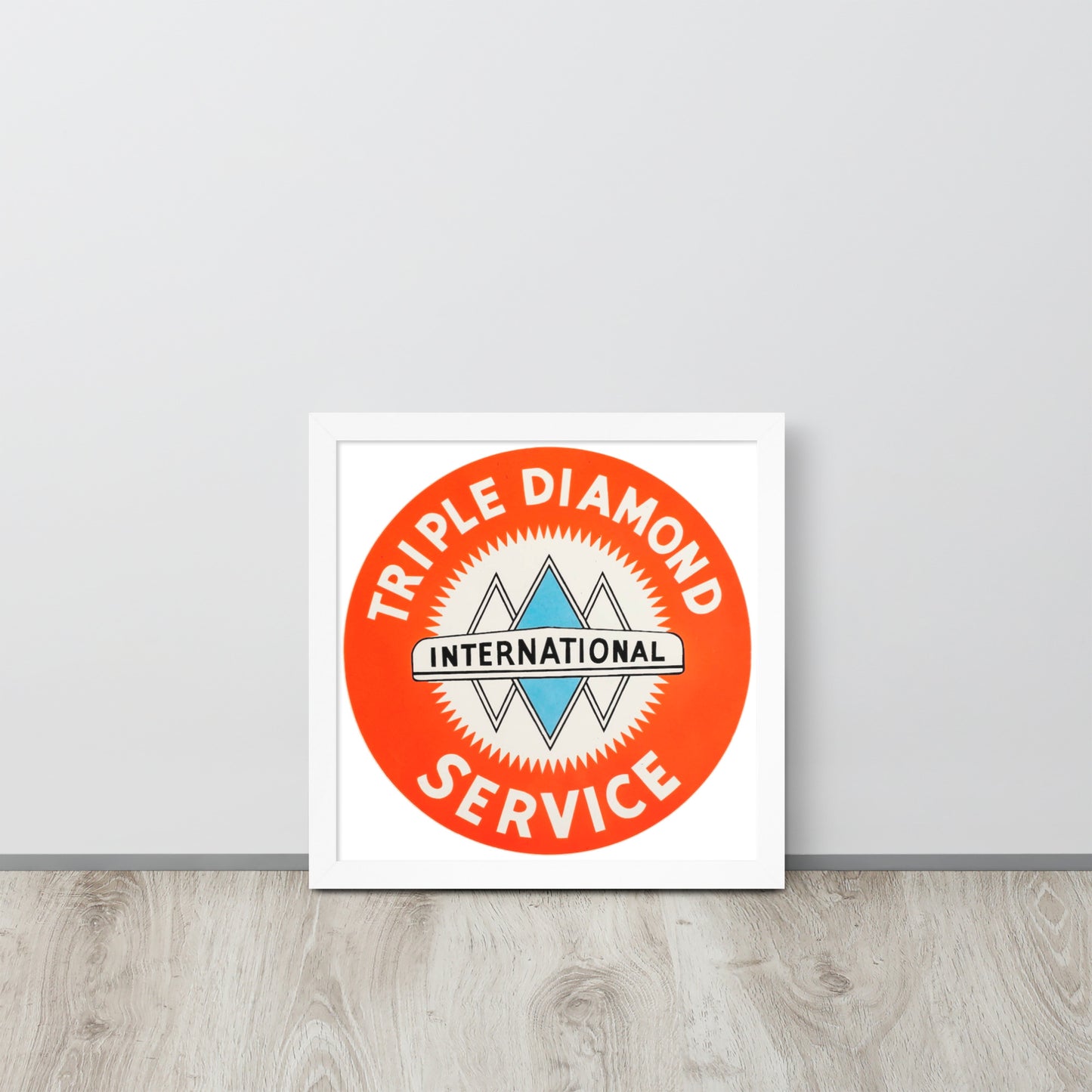 Triple Diamond Service Tin Style Framed poster