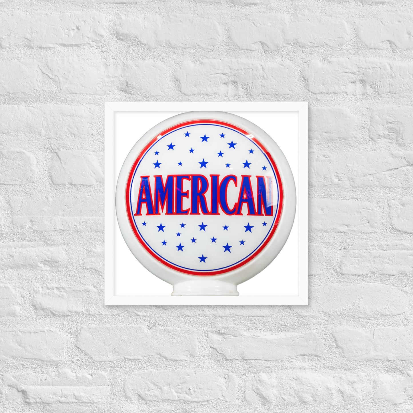 American Gas Globe Style Framed poster