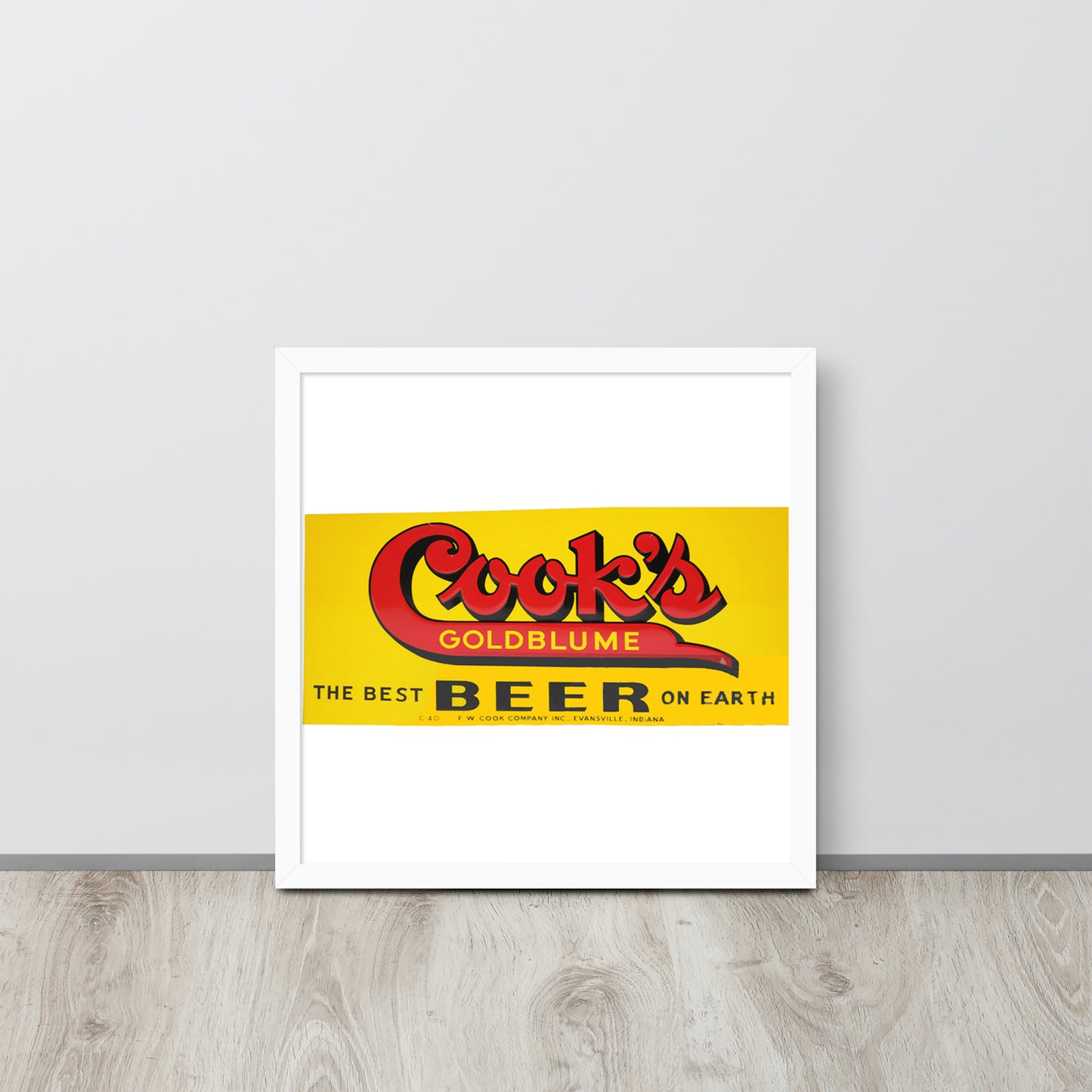 Cooks Beer Vintage Tin Style Framed poster