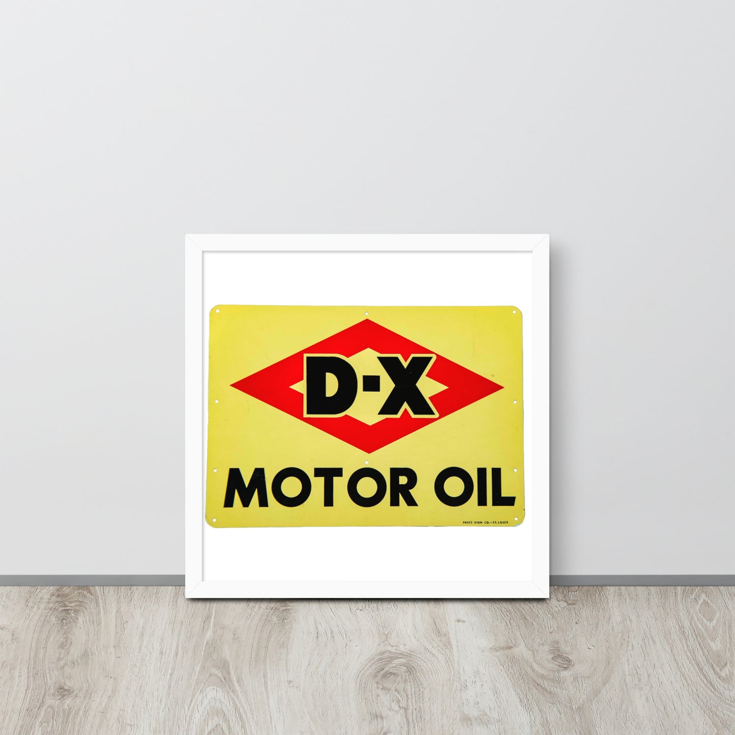 DX Oil Vintage Sign Style Framed poster