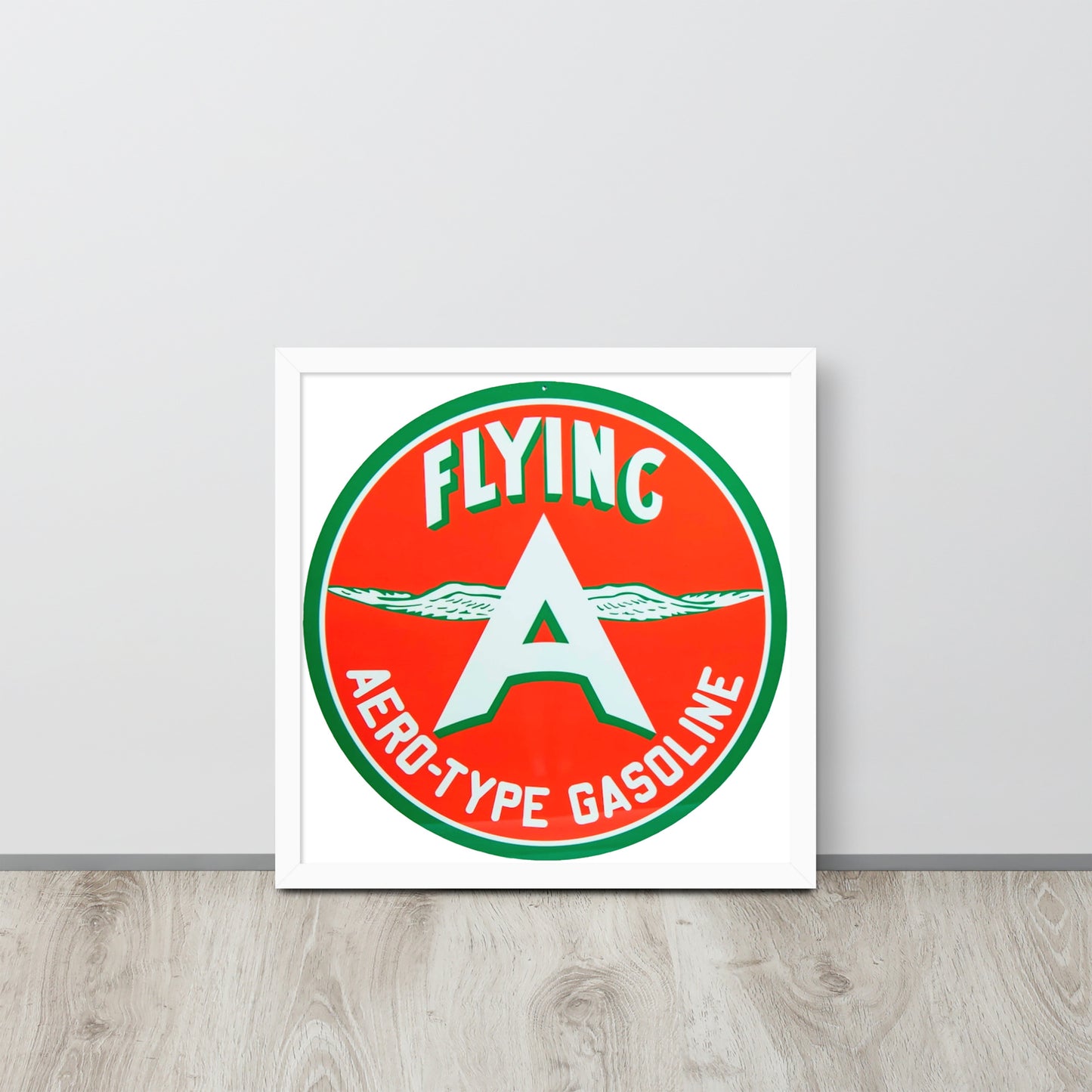 Vintage Flying A Porcelain Style Design Framed poster