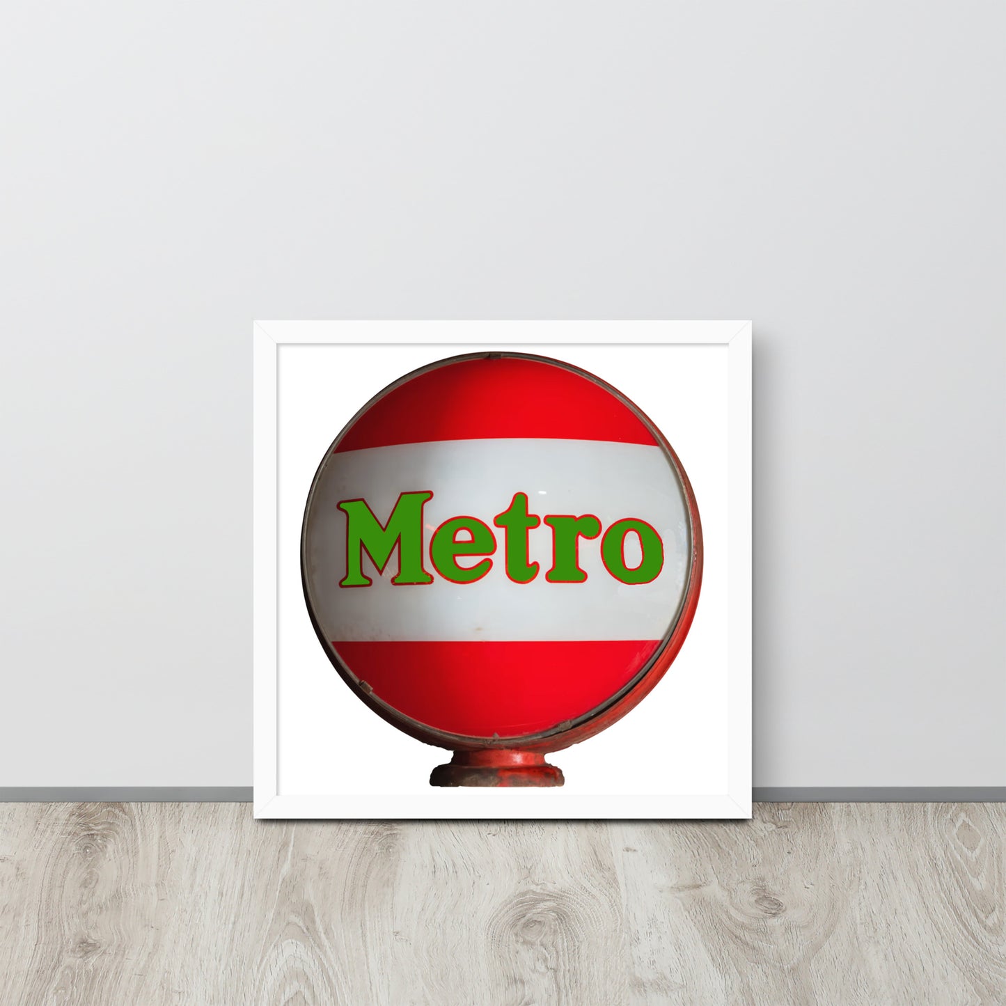 Retro Metro Globe Style Framed poster