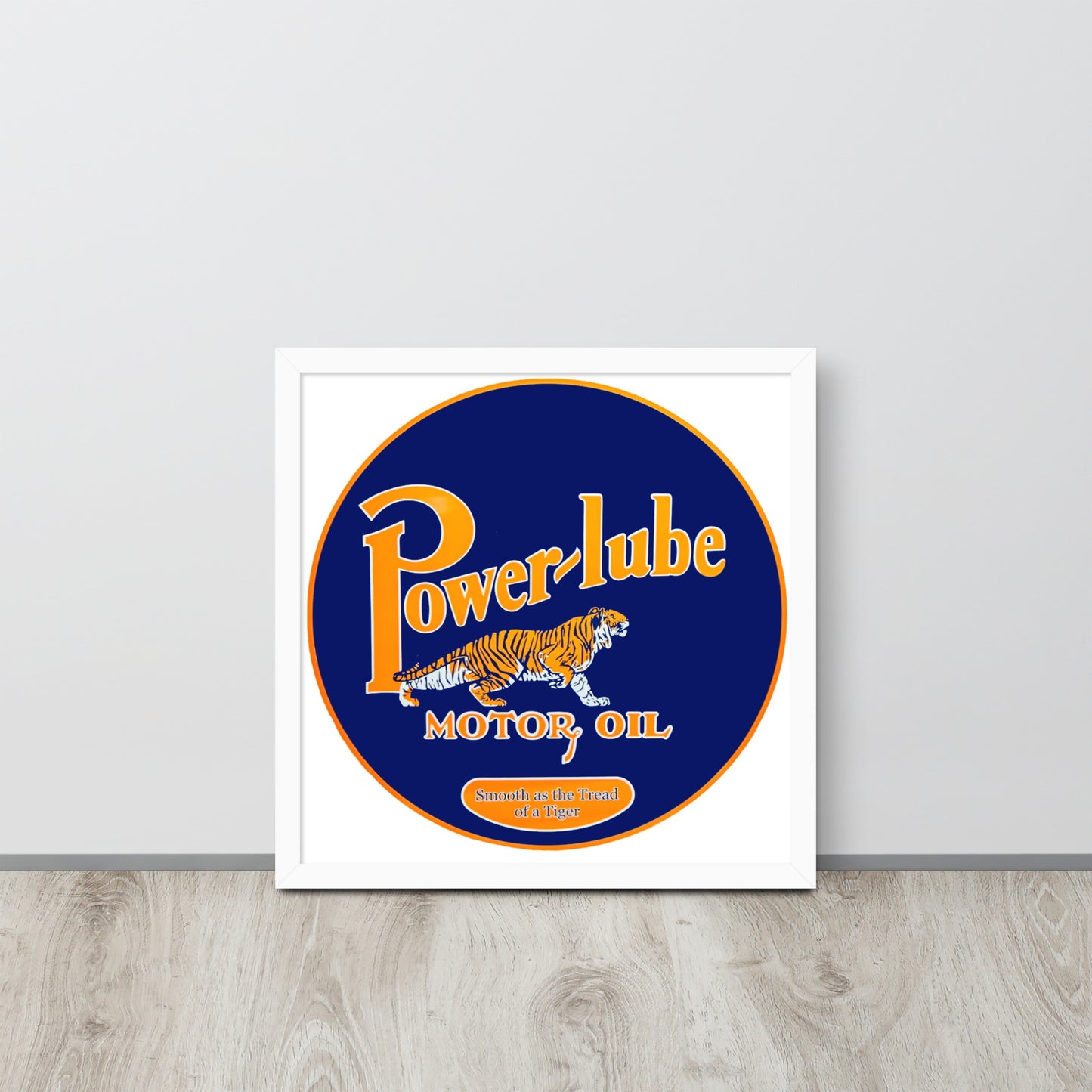 Retro Oil Sign PowerLube Framed poster