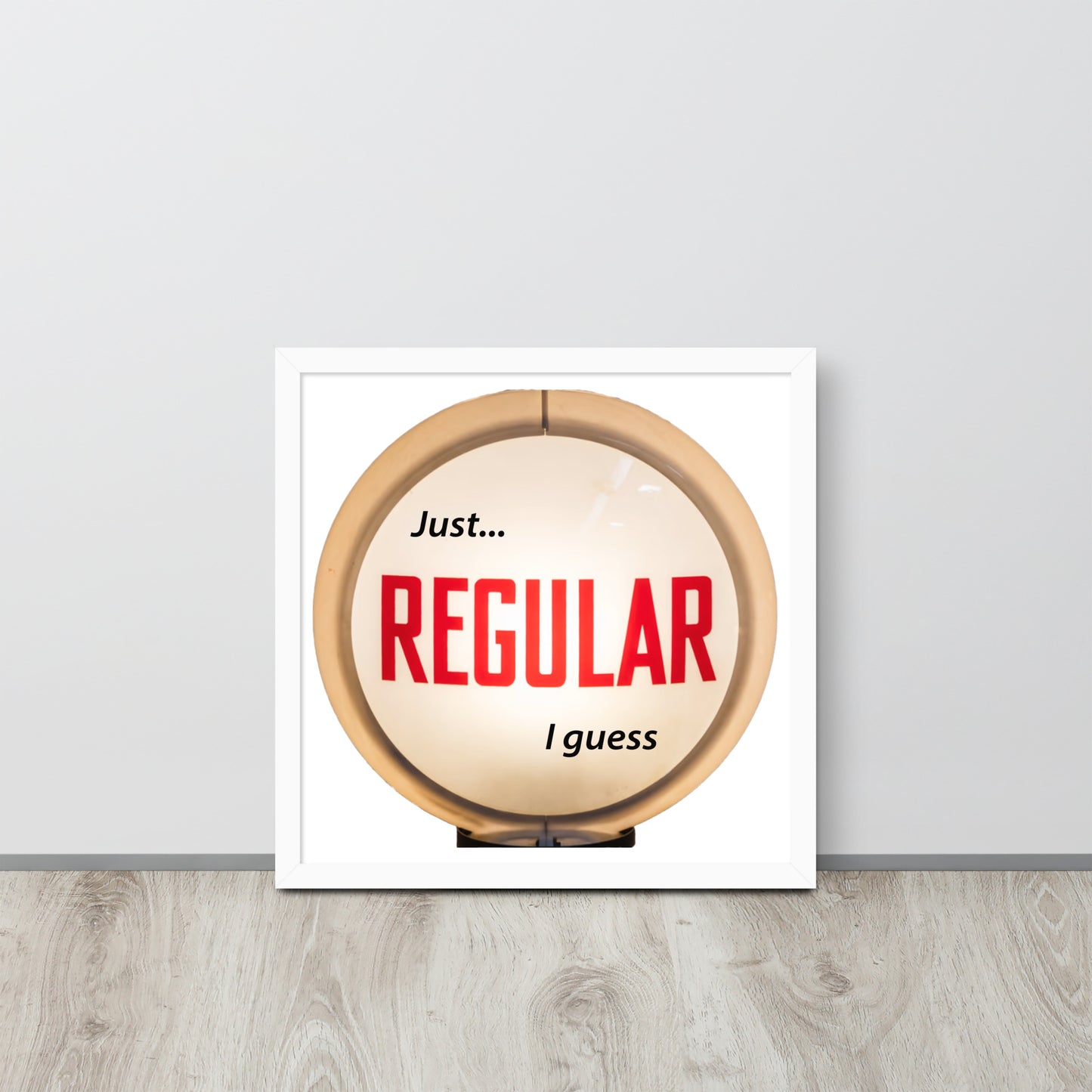 Retro Gas Globe Style Regular Framed poster