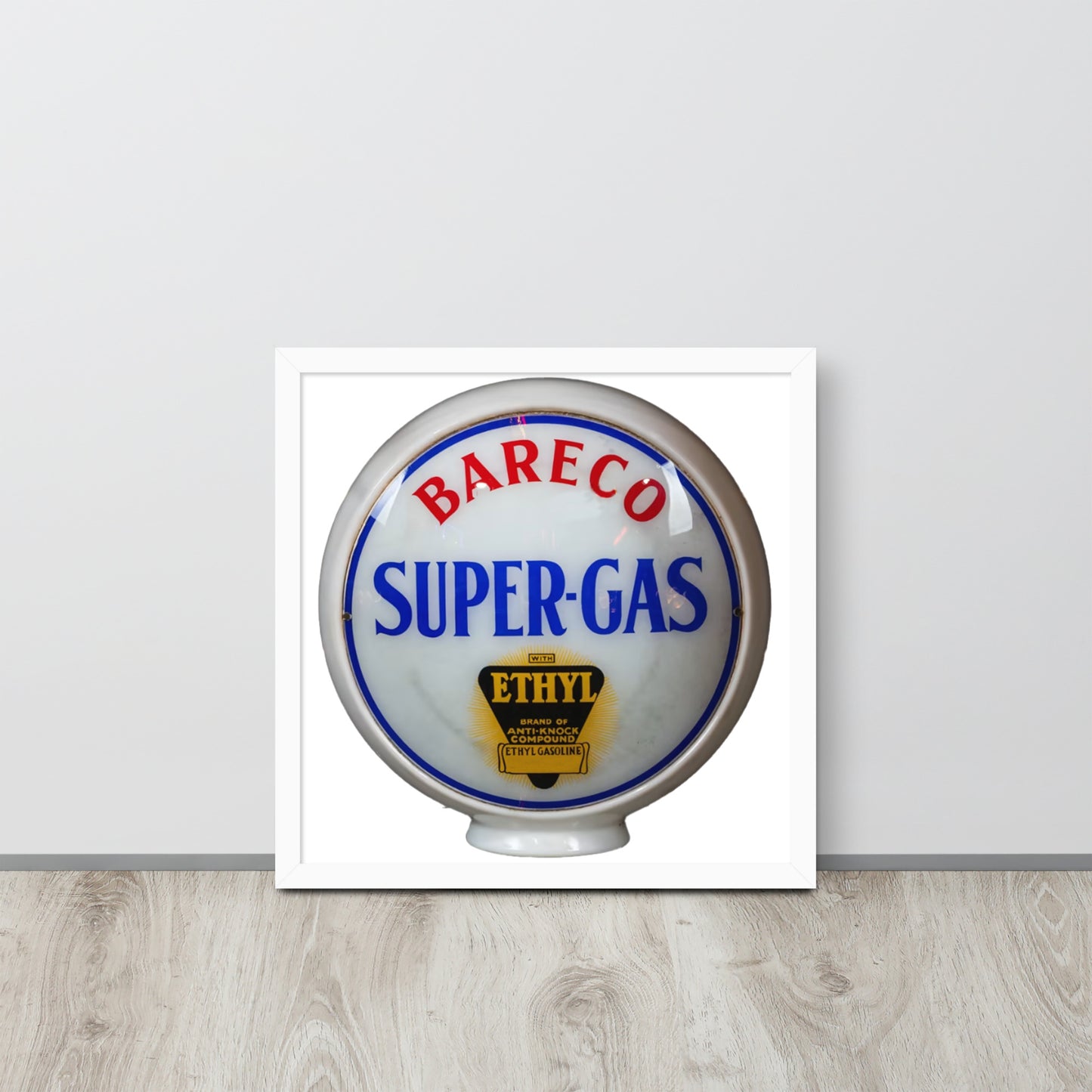 Retro Super Gas Globe Style Framed poster