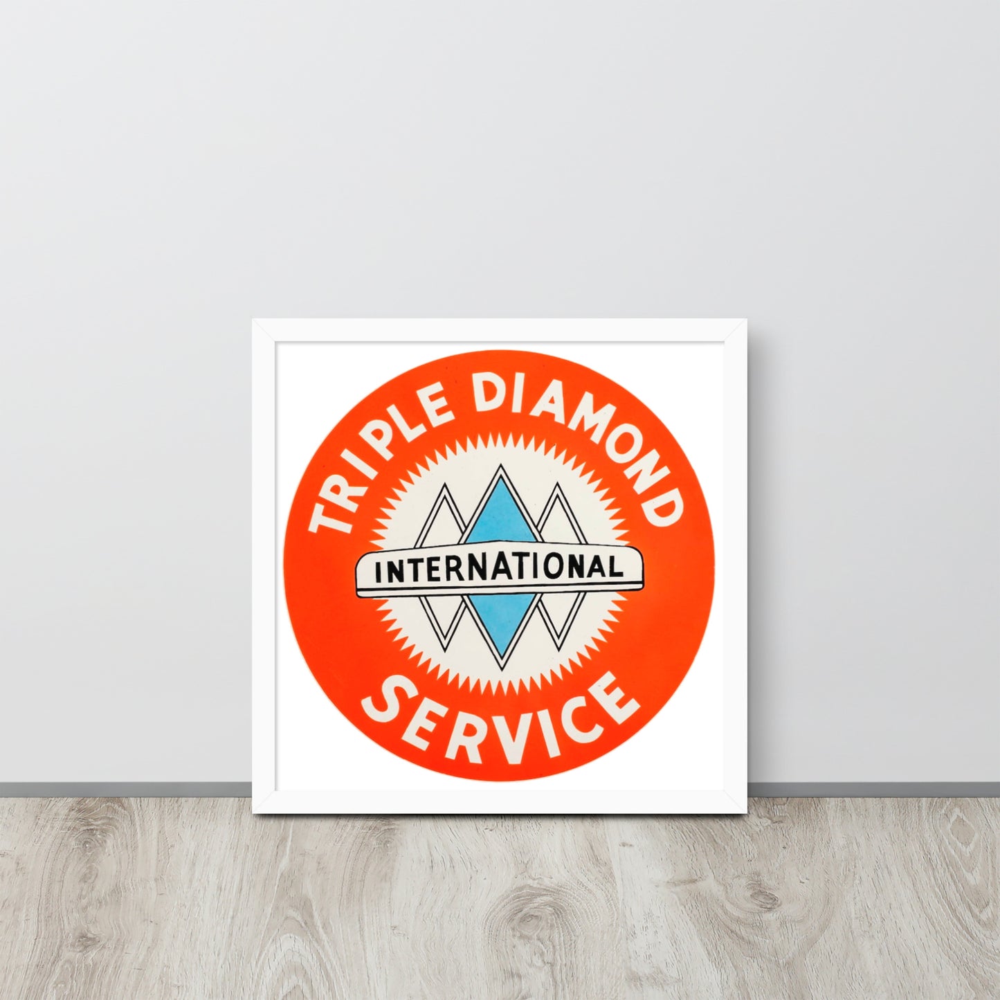 Triple Diamond Service Tin Style Framed poster