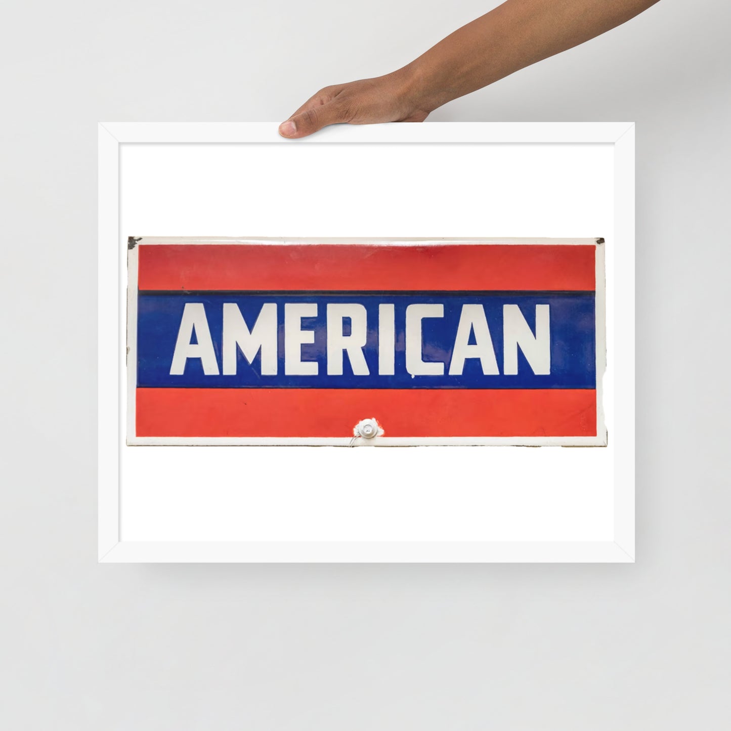 American Sign Porcelain Vintage Style Framed poster