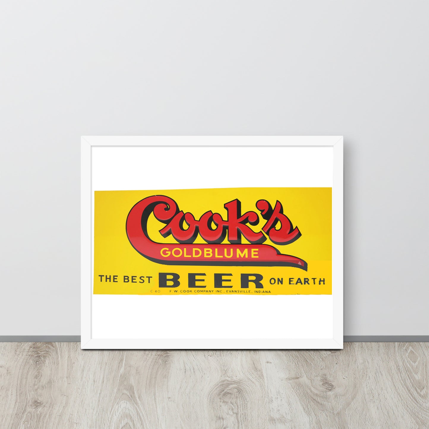 Cooks Beer Vintage Tin Style Framed poster