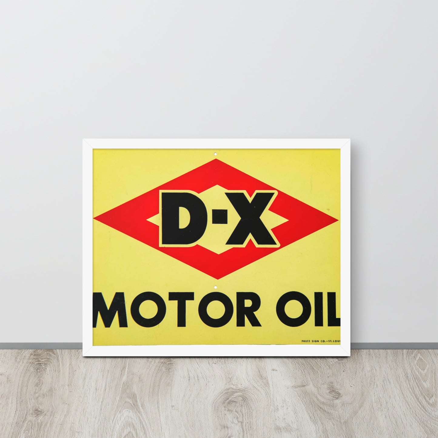 DX Oil Vintage Sign Style Framed poster