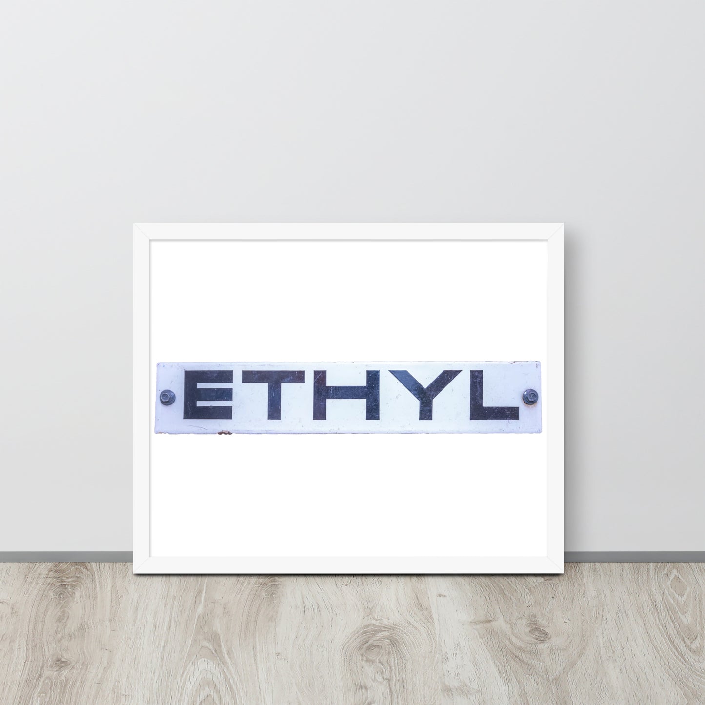 Vintage Ethyl Gas Sign Framed poster