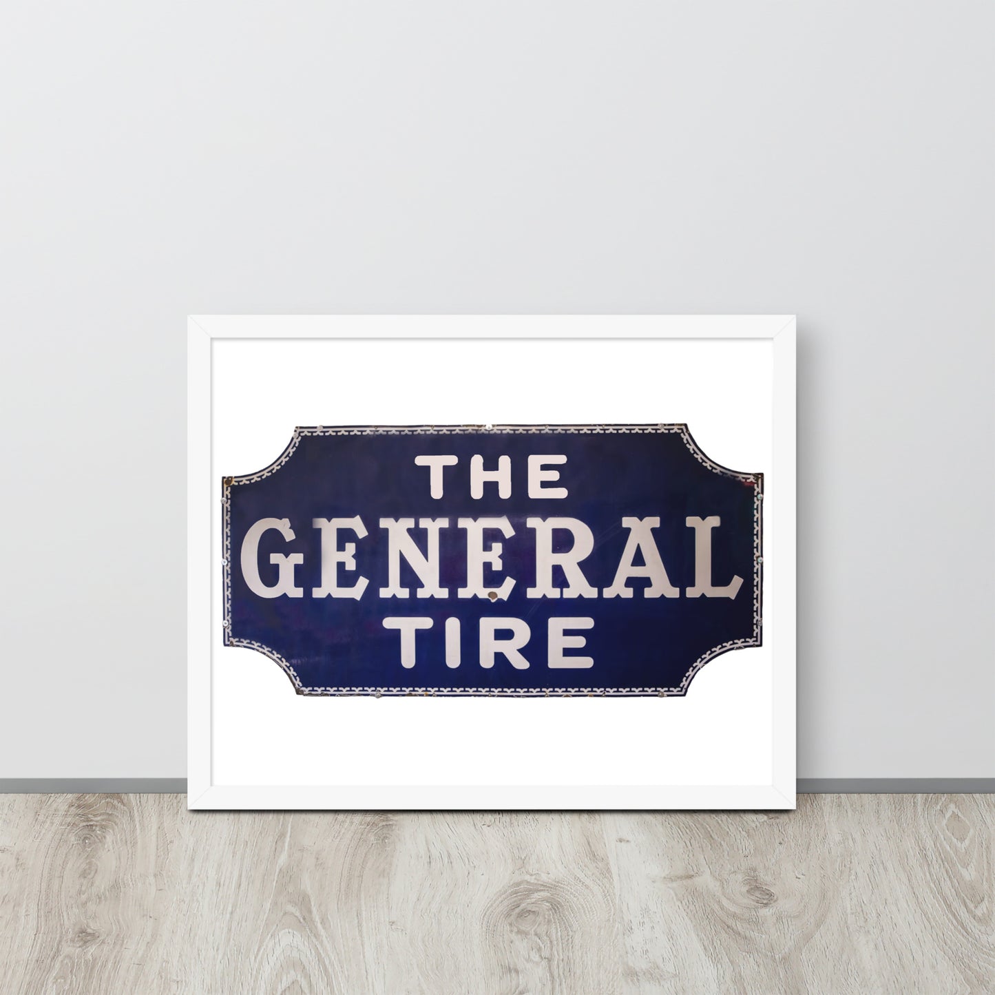 Vintage Tire Tin Style Framed poster