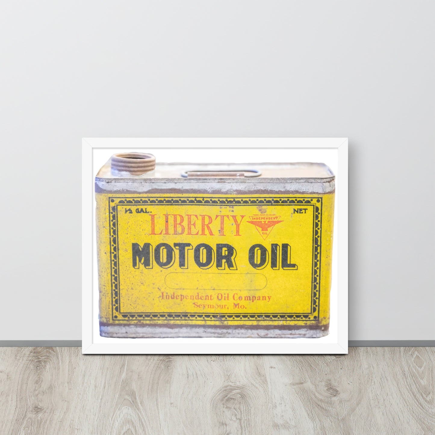 Vintage Patina Oil Can Framed poster