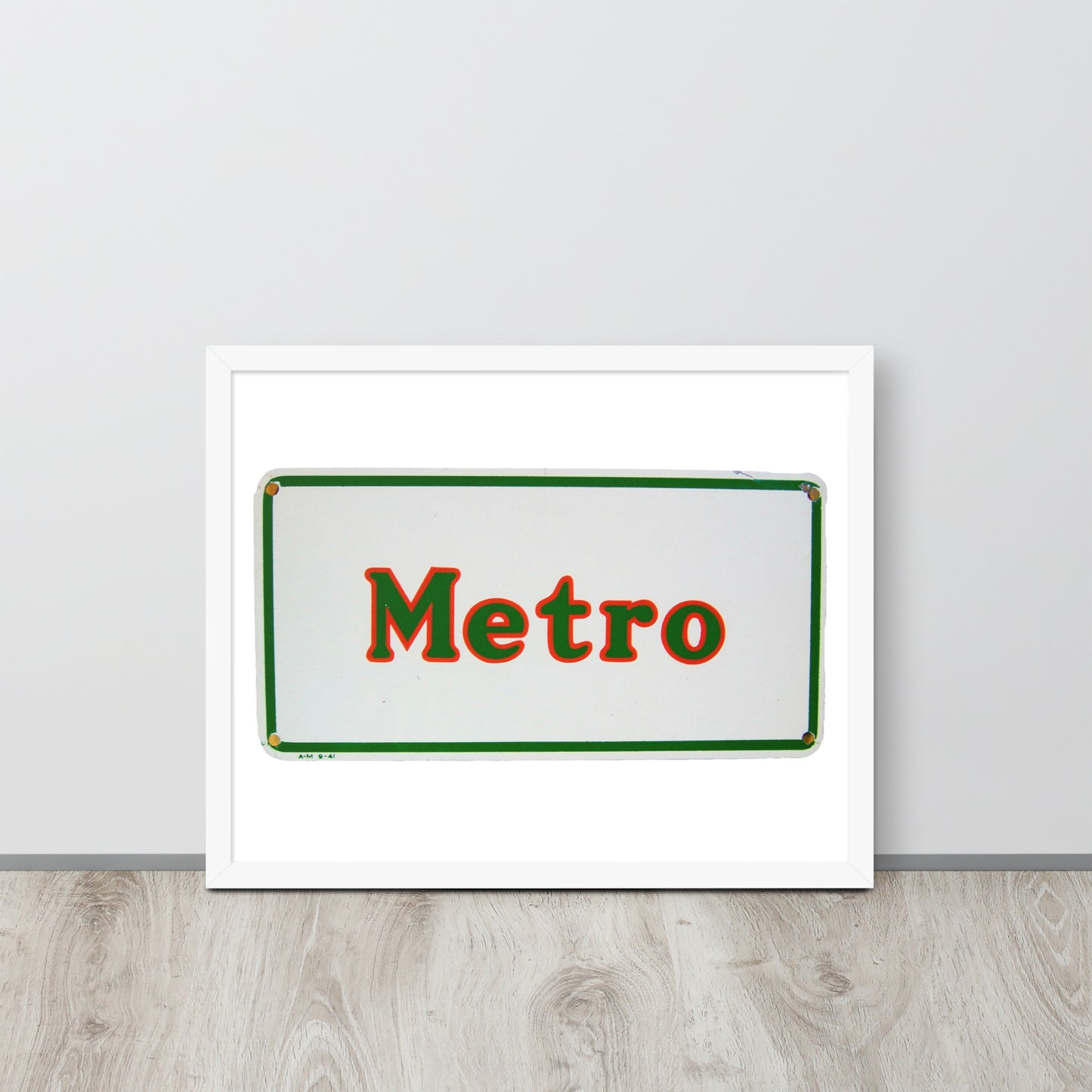 Retro Metro Tin Style Framed poster