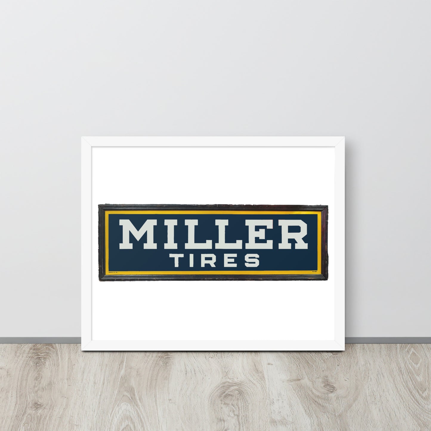 Vintage Miller Tire Sign Framed poster