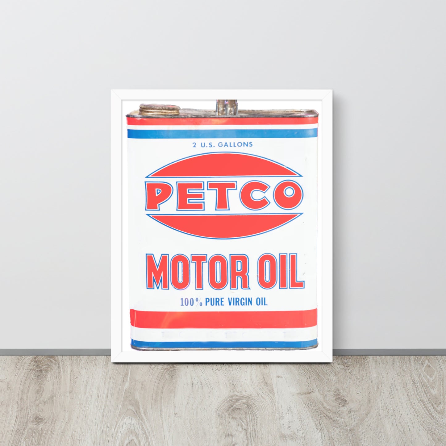 Vintage Petco Oil Can Framed poster