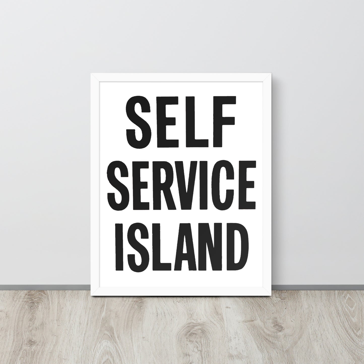 Self Service Island Design Framed poster