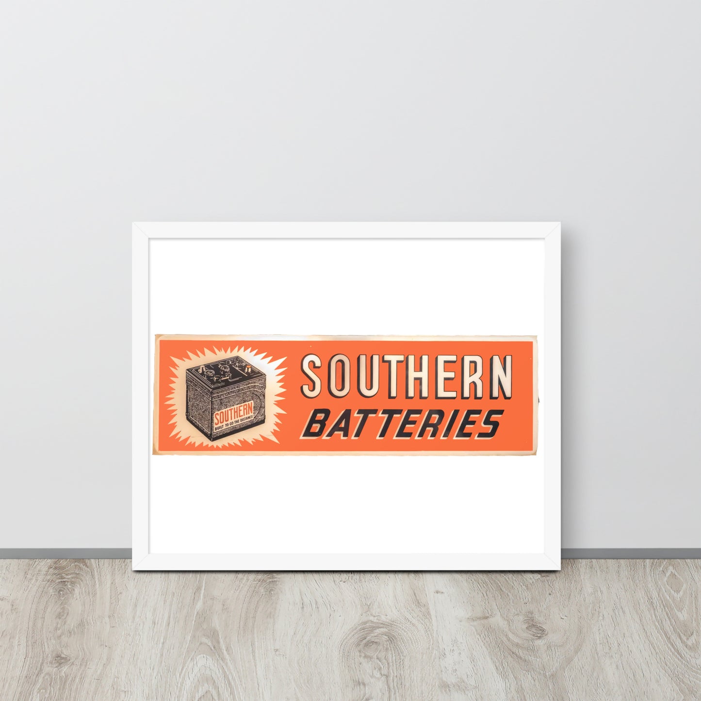 Vintage Porcelain Southern Batteries Framed poster