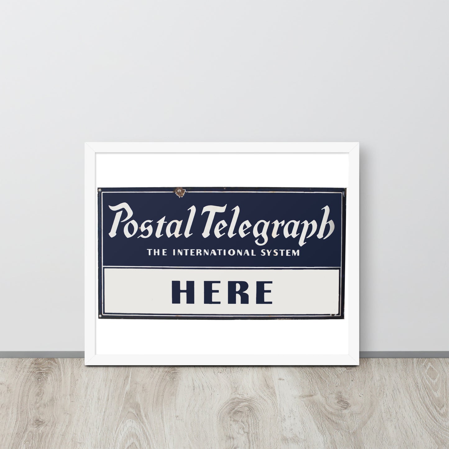 Vintage Telegraph Sign (The Original Email) Framed poster