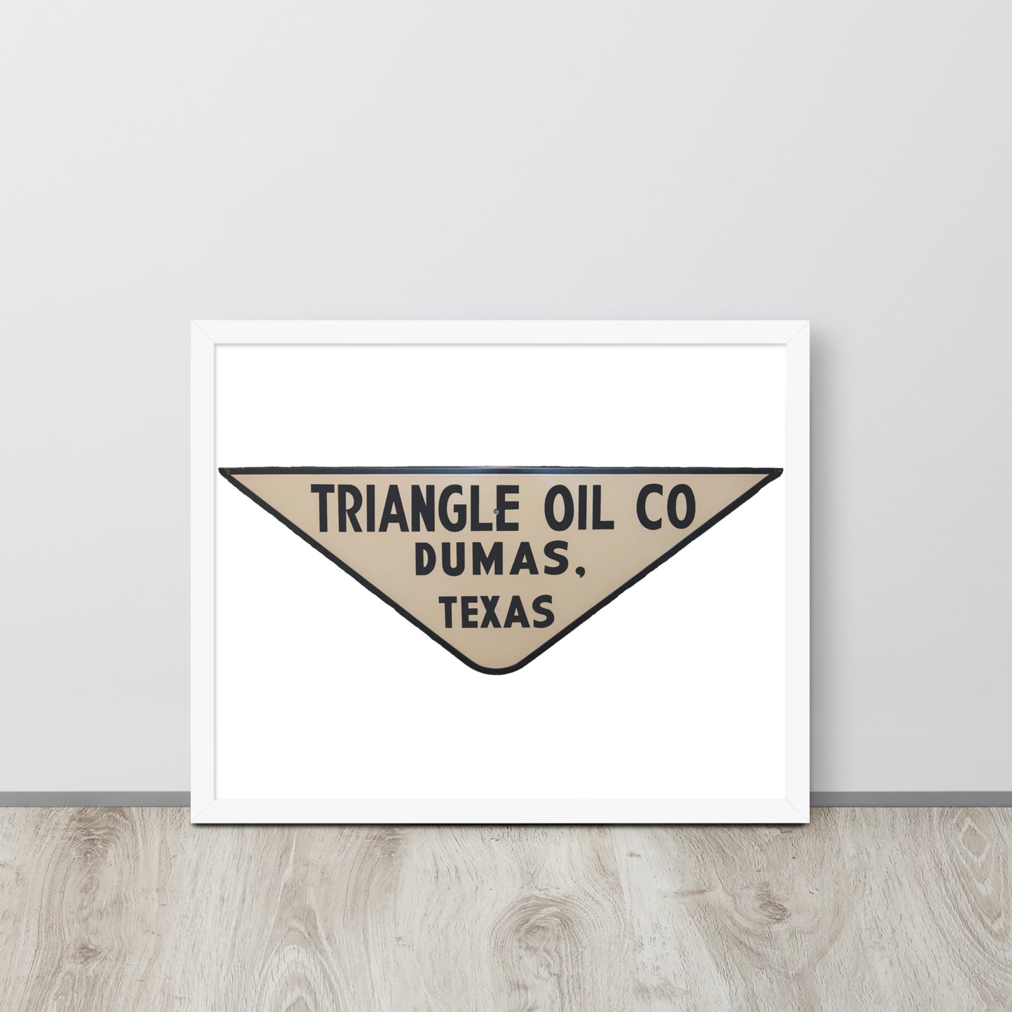 Retro Triangle Oil Company Tin Style Framed poster