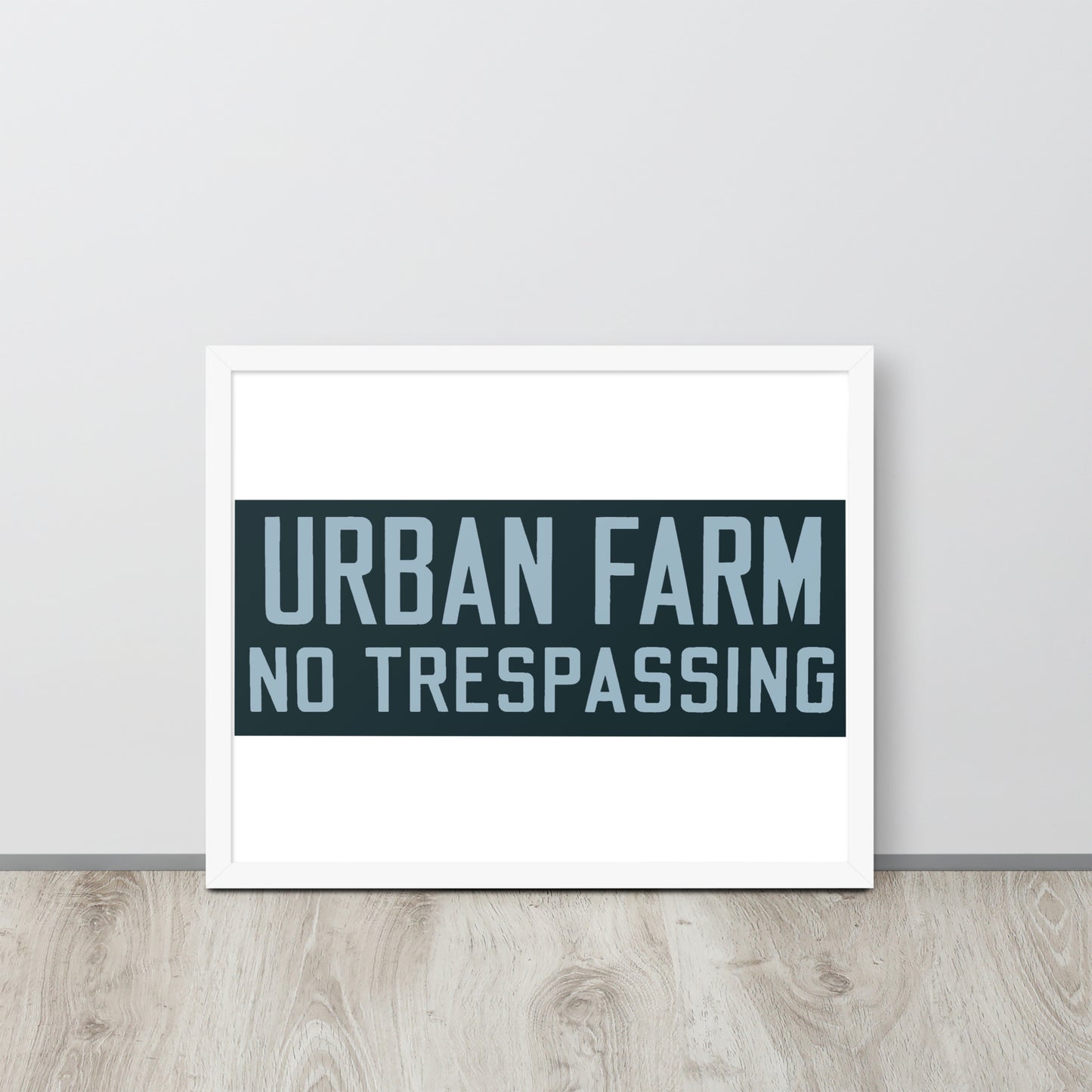 Retro Urban Farm Sign Porcelain Style Framed poster