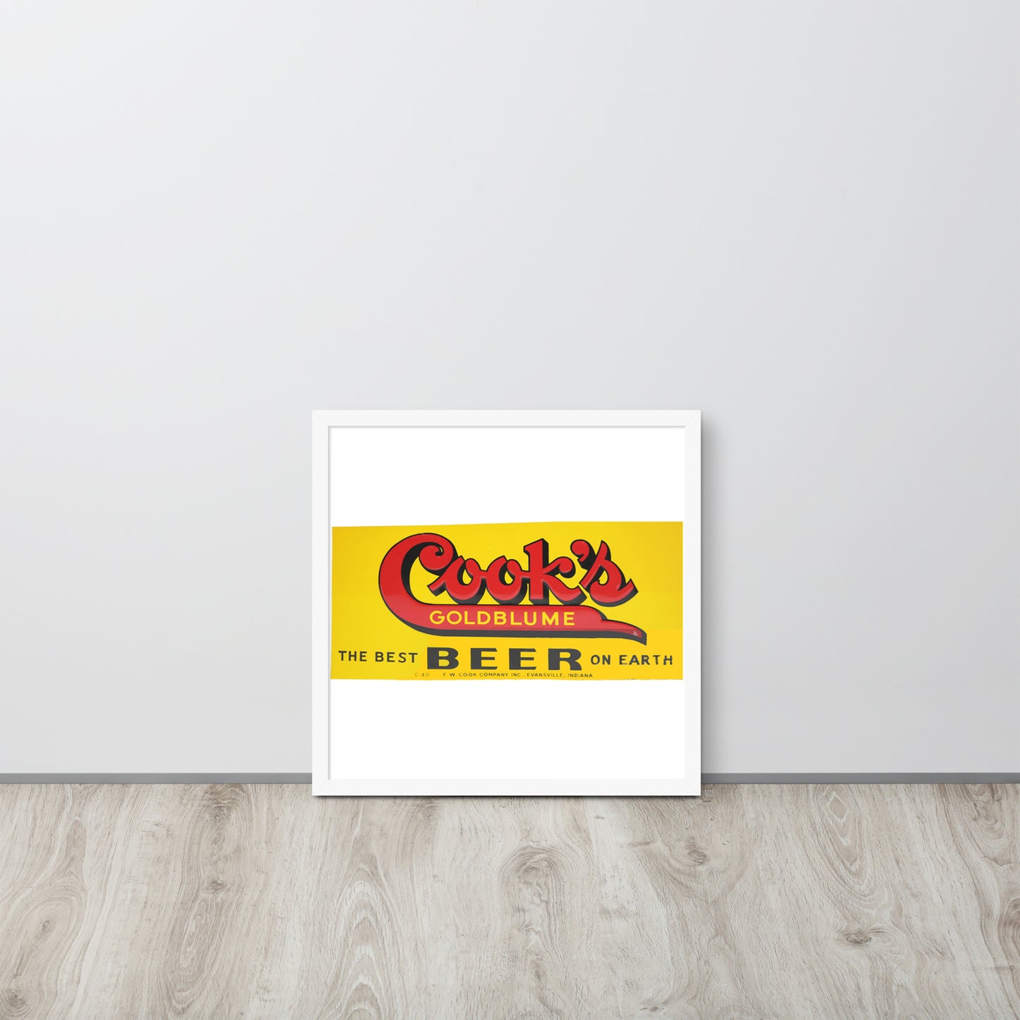 Cooks Beer Vintage Tin Style Framed poster