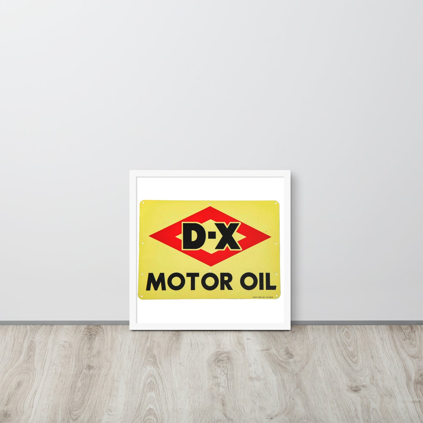 DX Oil Vintage Sign Style Framed poster