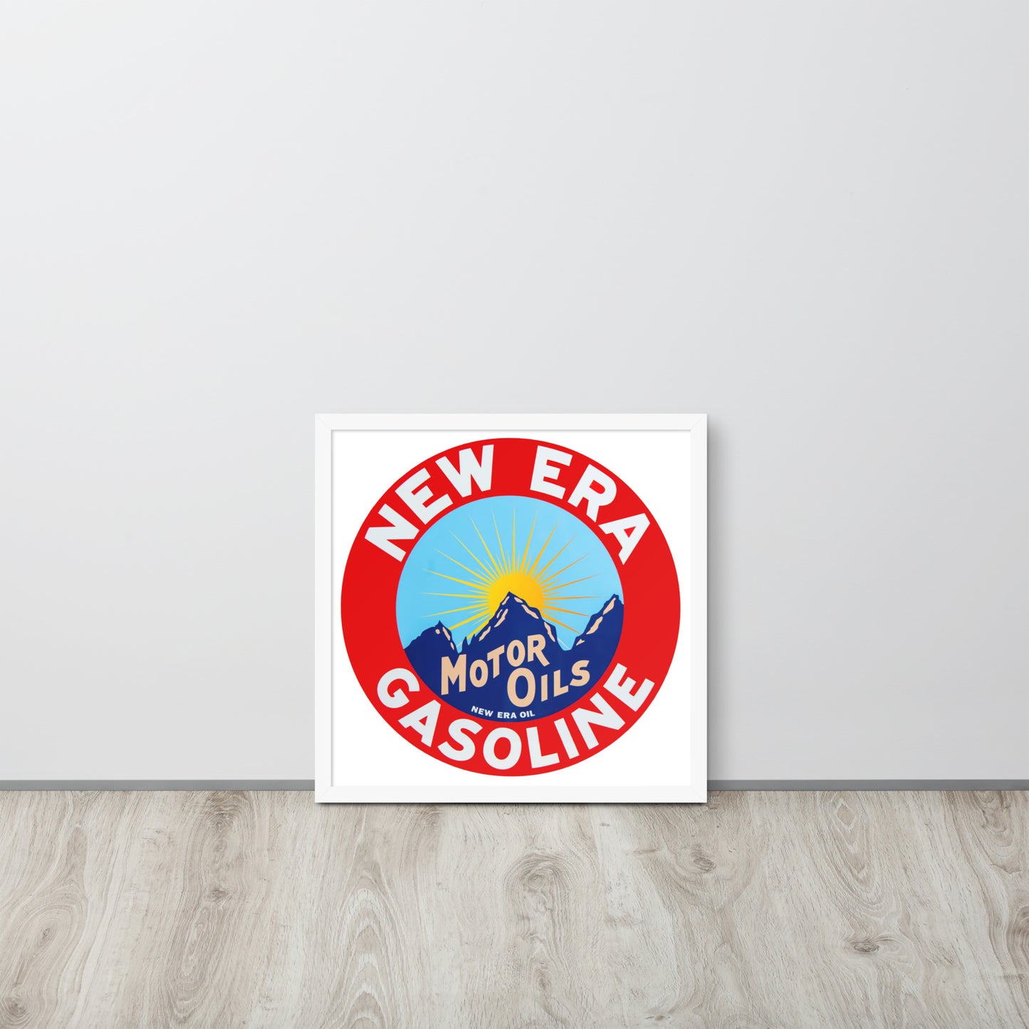 Retro Gas Sign New Era Framed poster